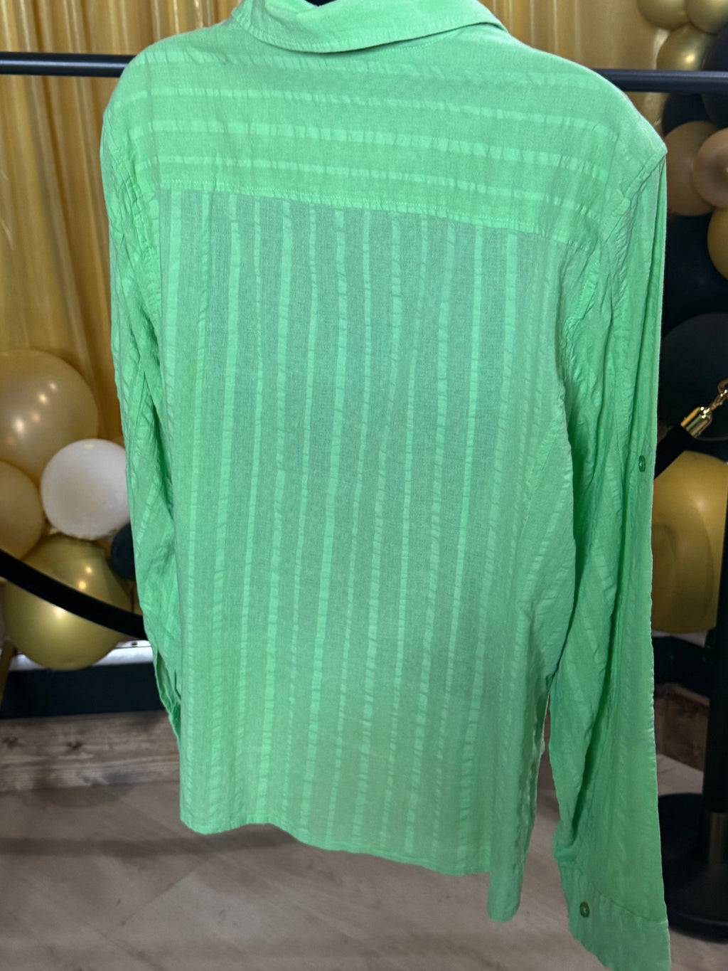 Jones New York Green Long Sleeve Blouse Sz XL
