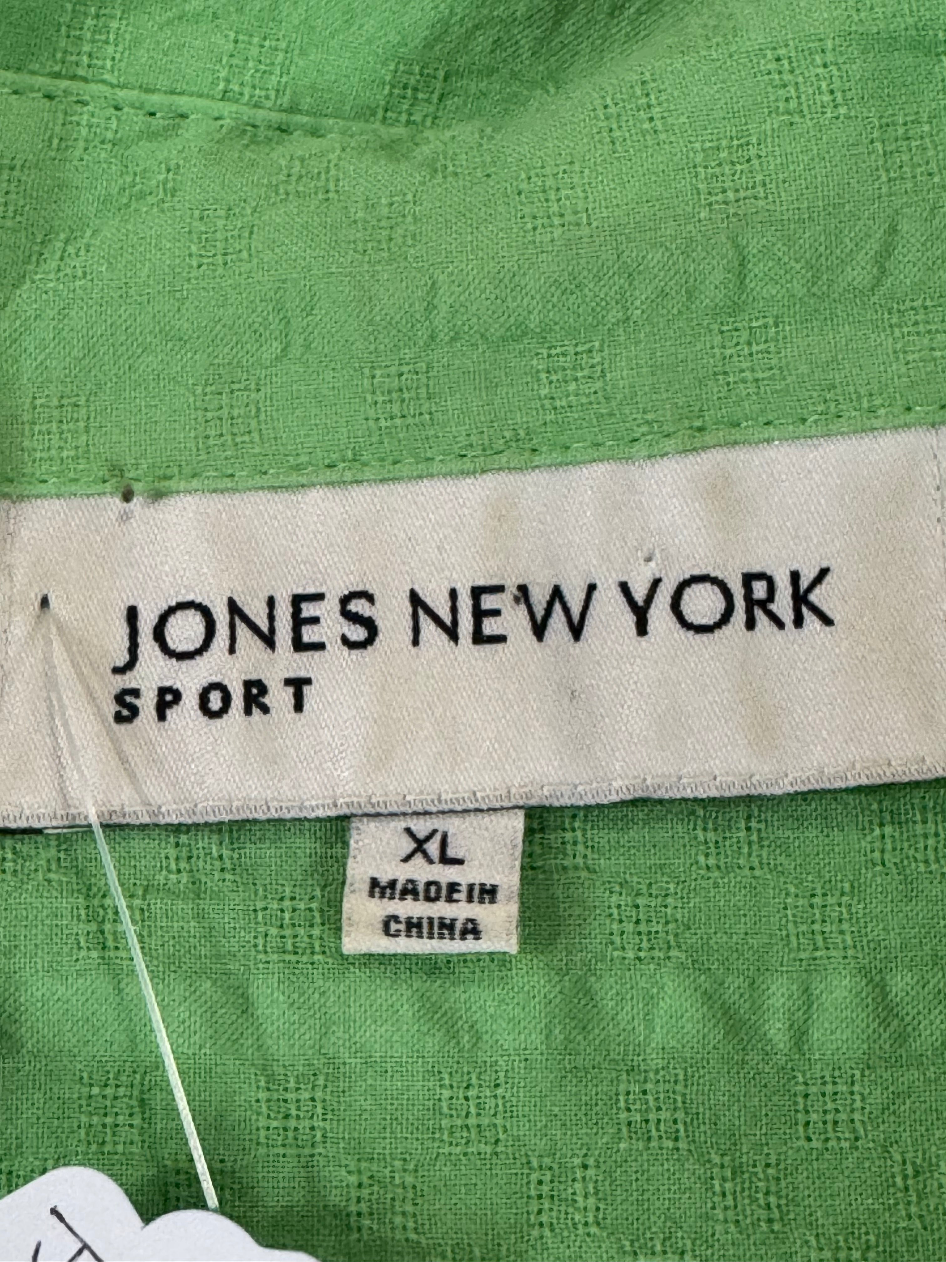 Jones New York Green Long Sleeve Blouse Sz XL