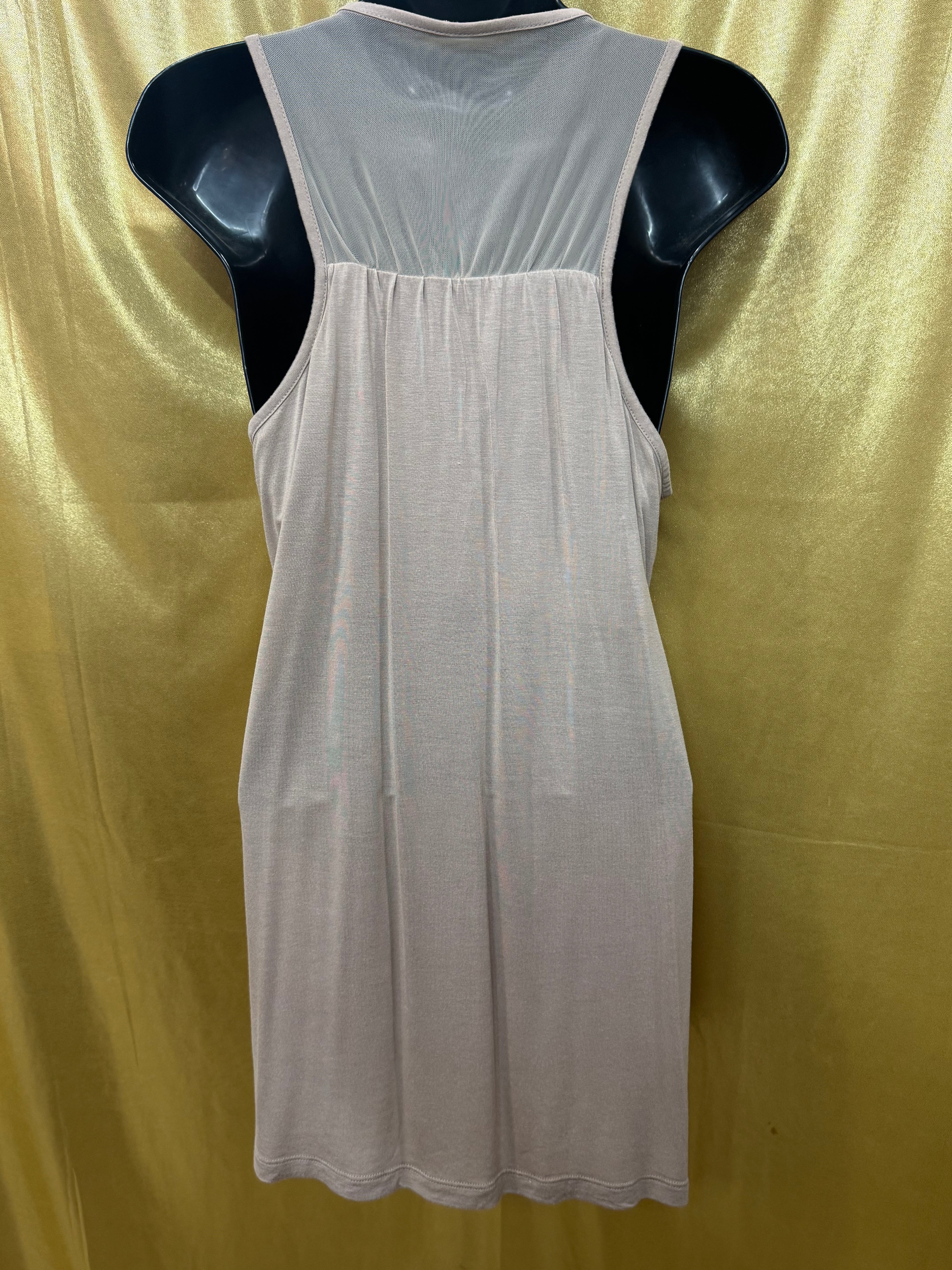 Kenar Cream Modal Babydoll Tunic Top Crochet Beaded Neckline Size Large