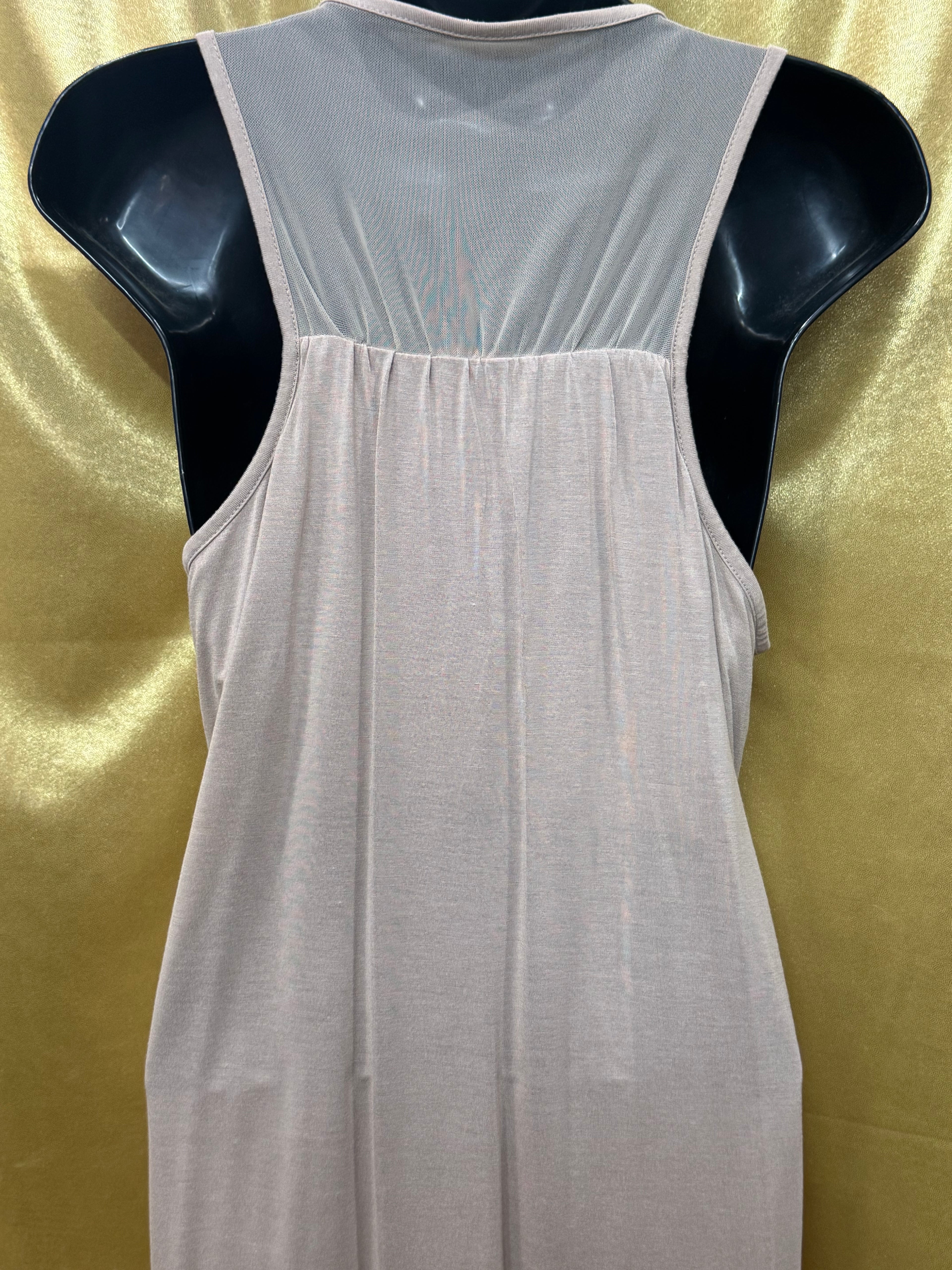 Kenar Cream Modal Babydoll Tunic Top Crochet Beaded Neckline Size Large