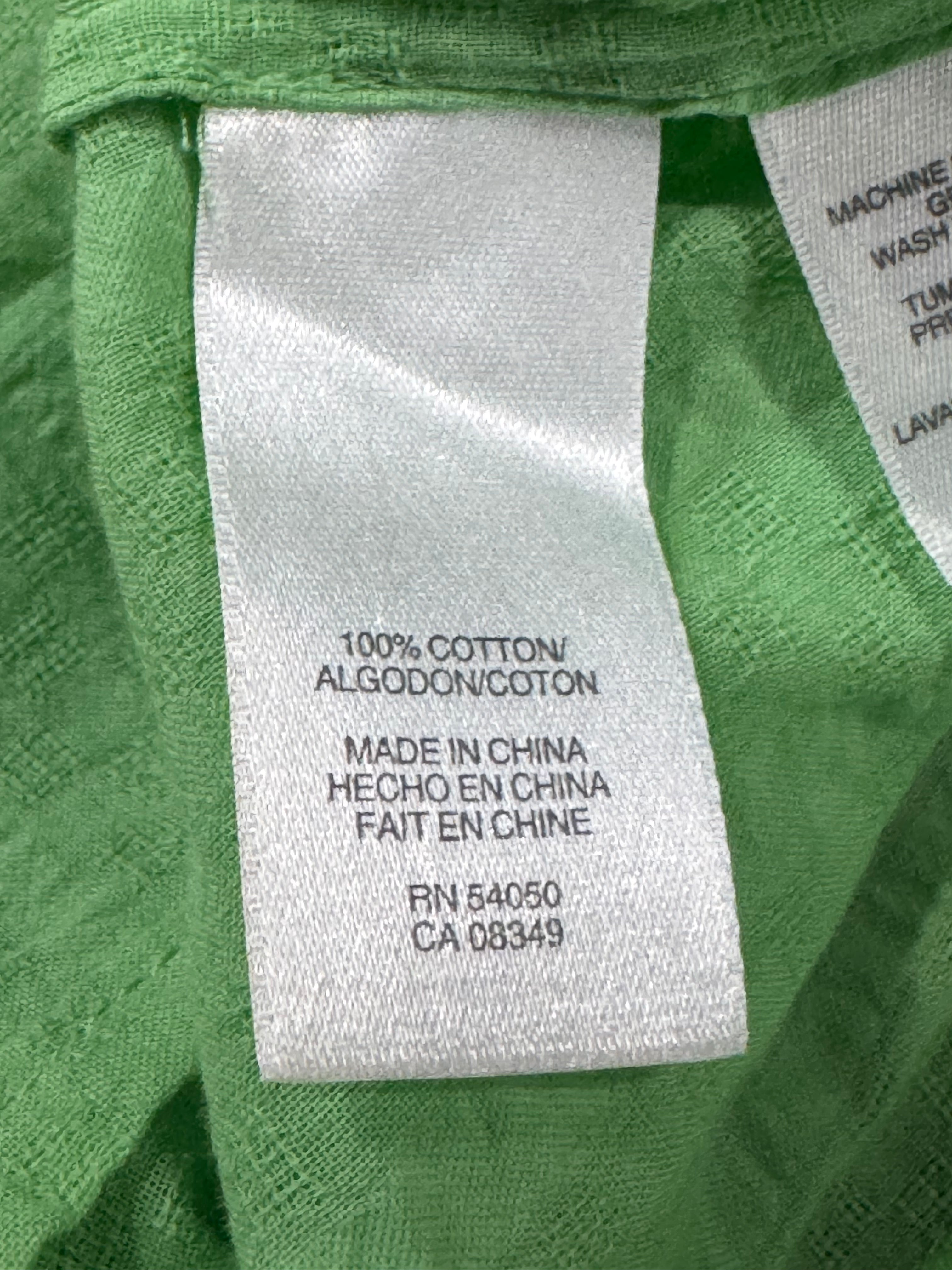 Jones New York Green Long Sleeve Blouse Sz XL