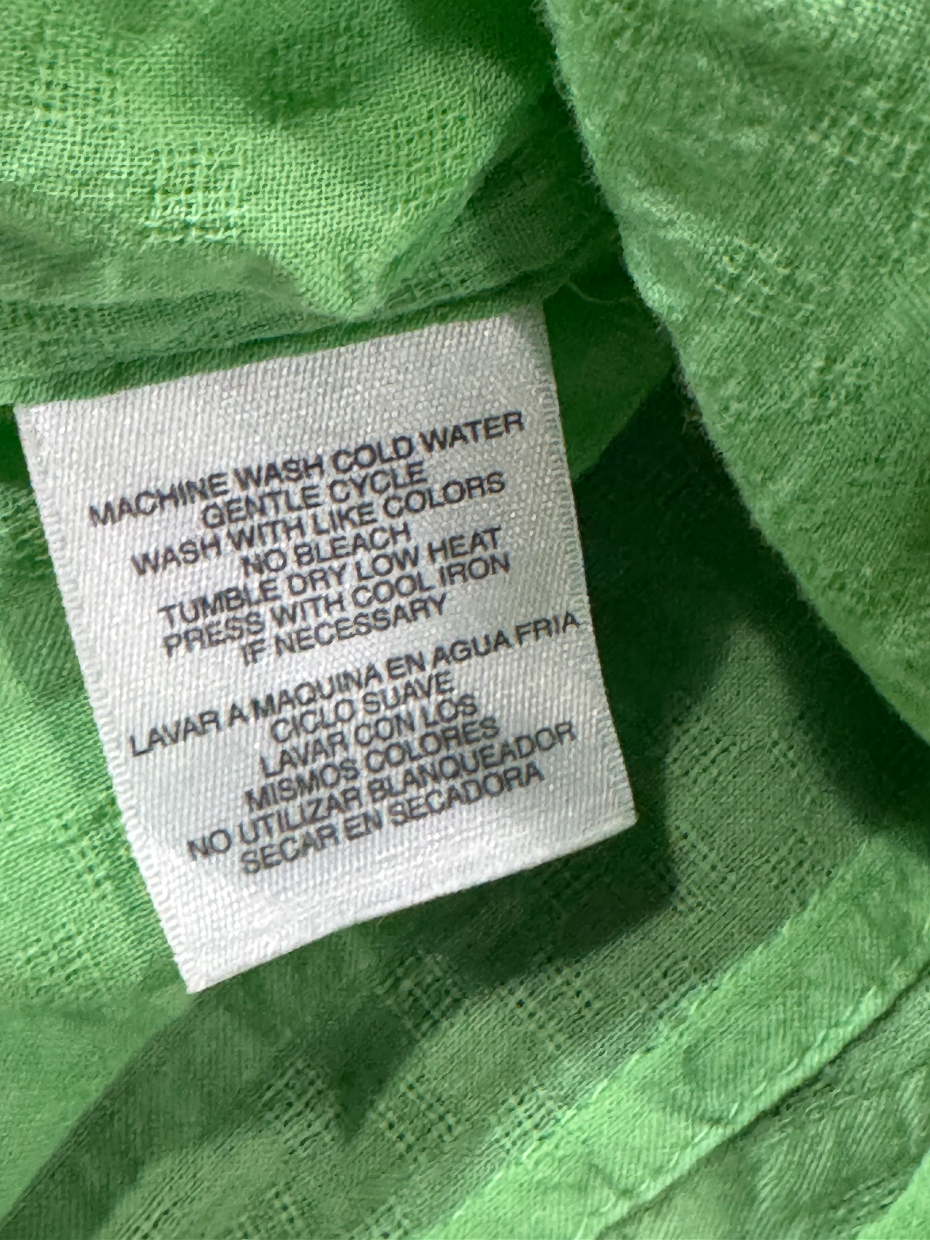 Jones New York Green Long Sleeve Blouse Sz XL