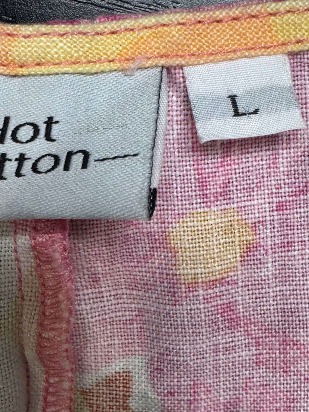 Hot Cotton Floral Linen Tank Top V-Neck Sleeveless Blouse Size Large