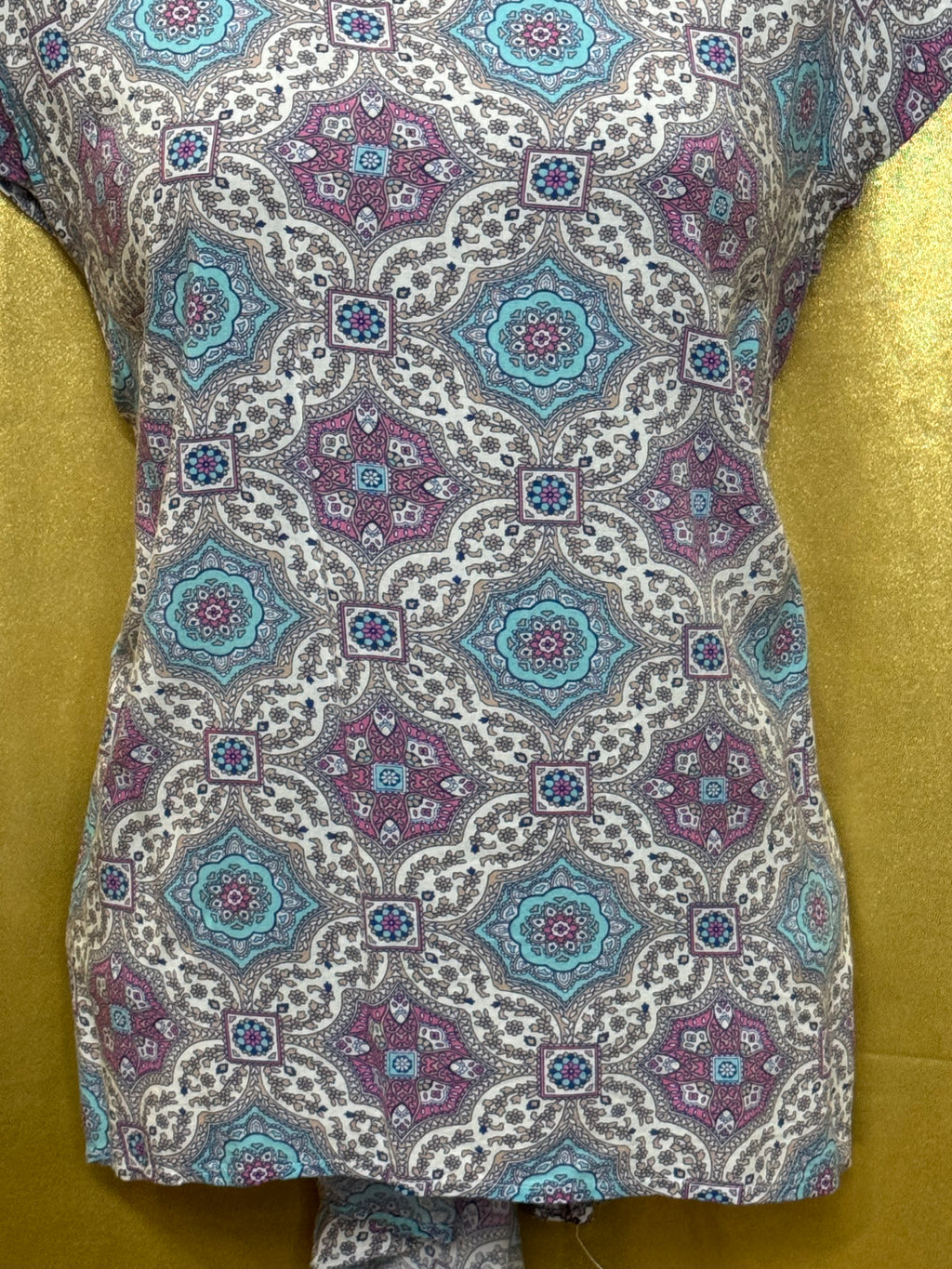 Artisan NY Medallion Print Rayon Blouse - Size L ✨