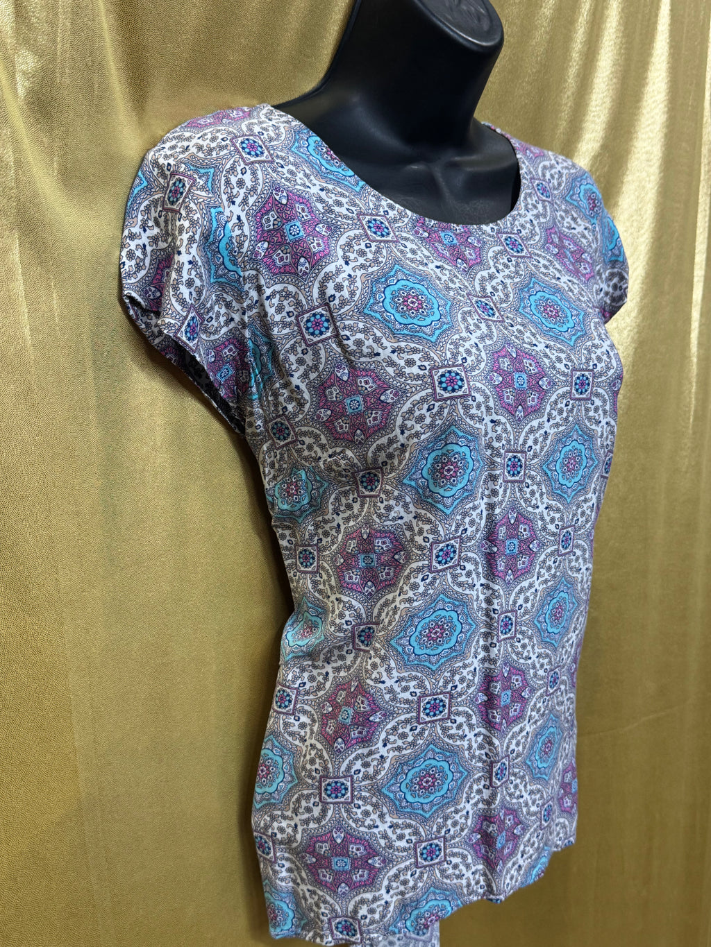 Artisan NY Medallion Print Rayon Blouse - Size L ✨