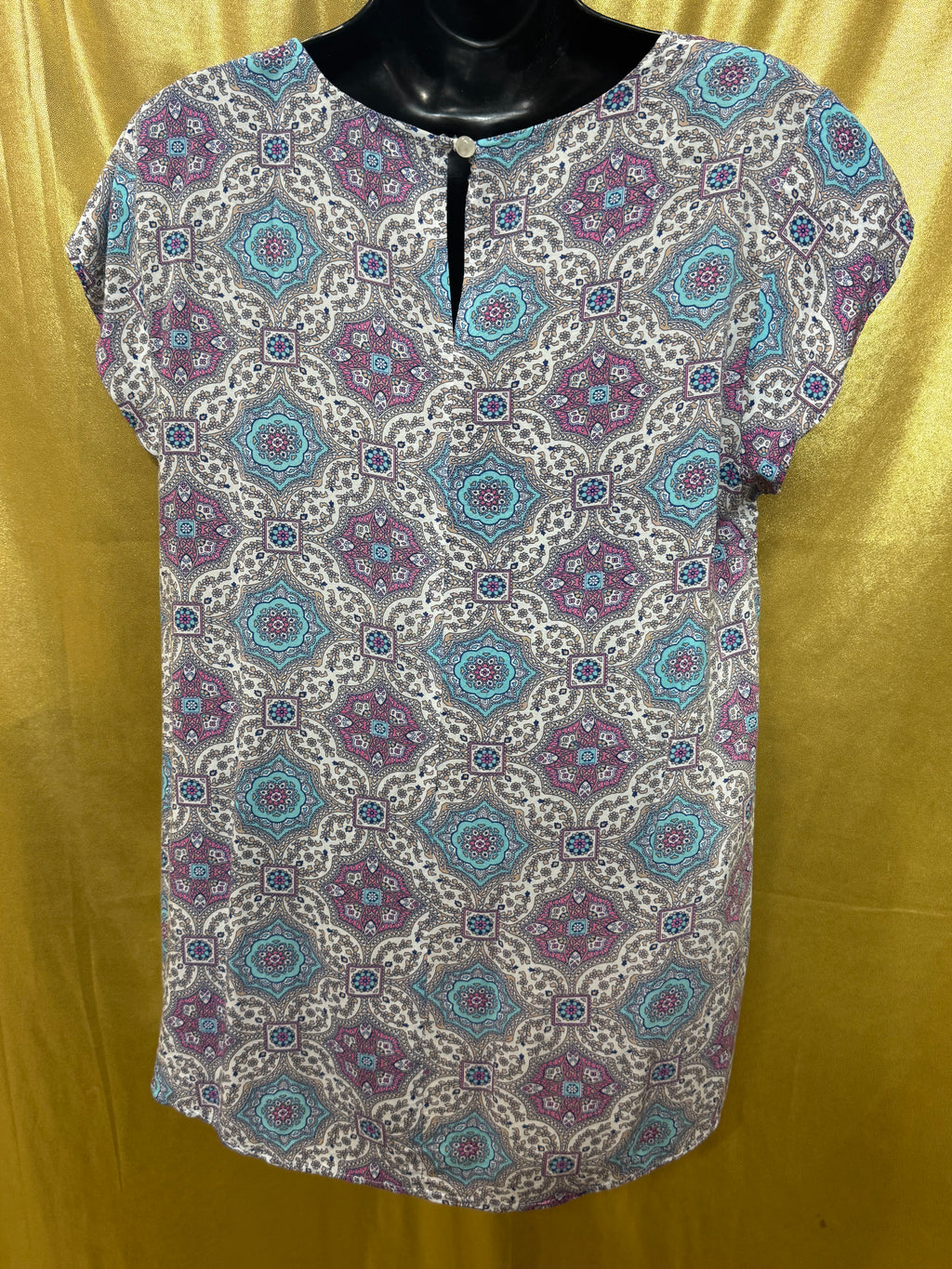 Artisan NY Medallion Print Rayon Blouse - Size L ✨