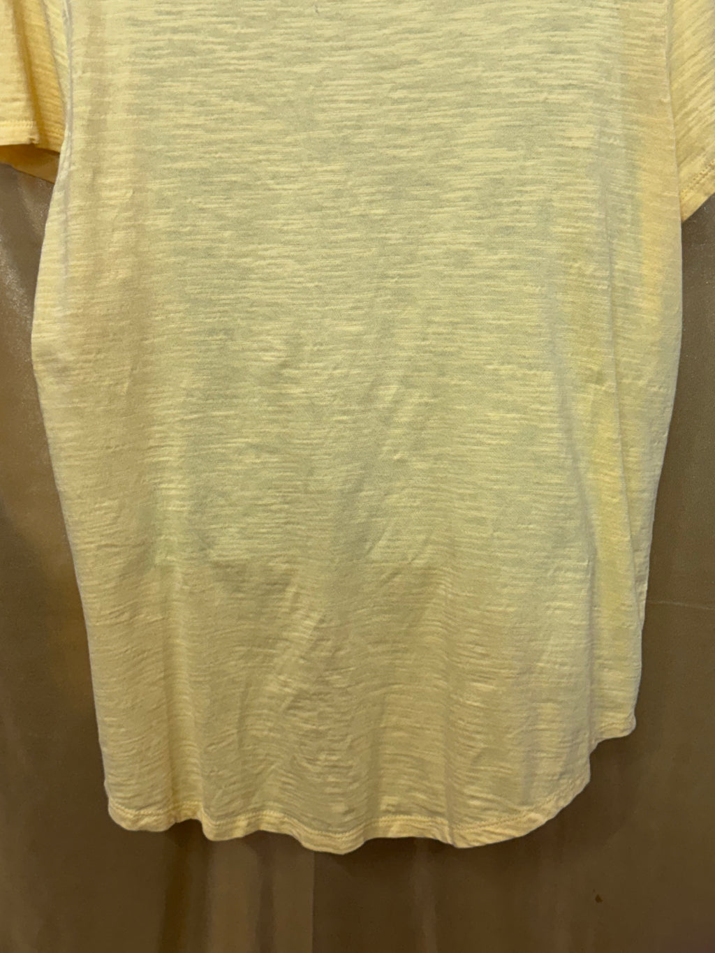 Chico's Bright Yellow Cotton V-Neck Tee - Size 2 (US Large) ☀️
