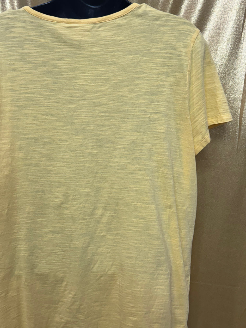 Chico's Bright Yellow Cotton V-Neck Tee - Size 2 (US Large) ☀️