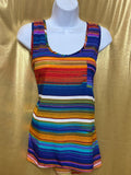 Olive & Oak Striped Racerback Tank Top | Size Large | Made in USA 🌟