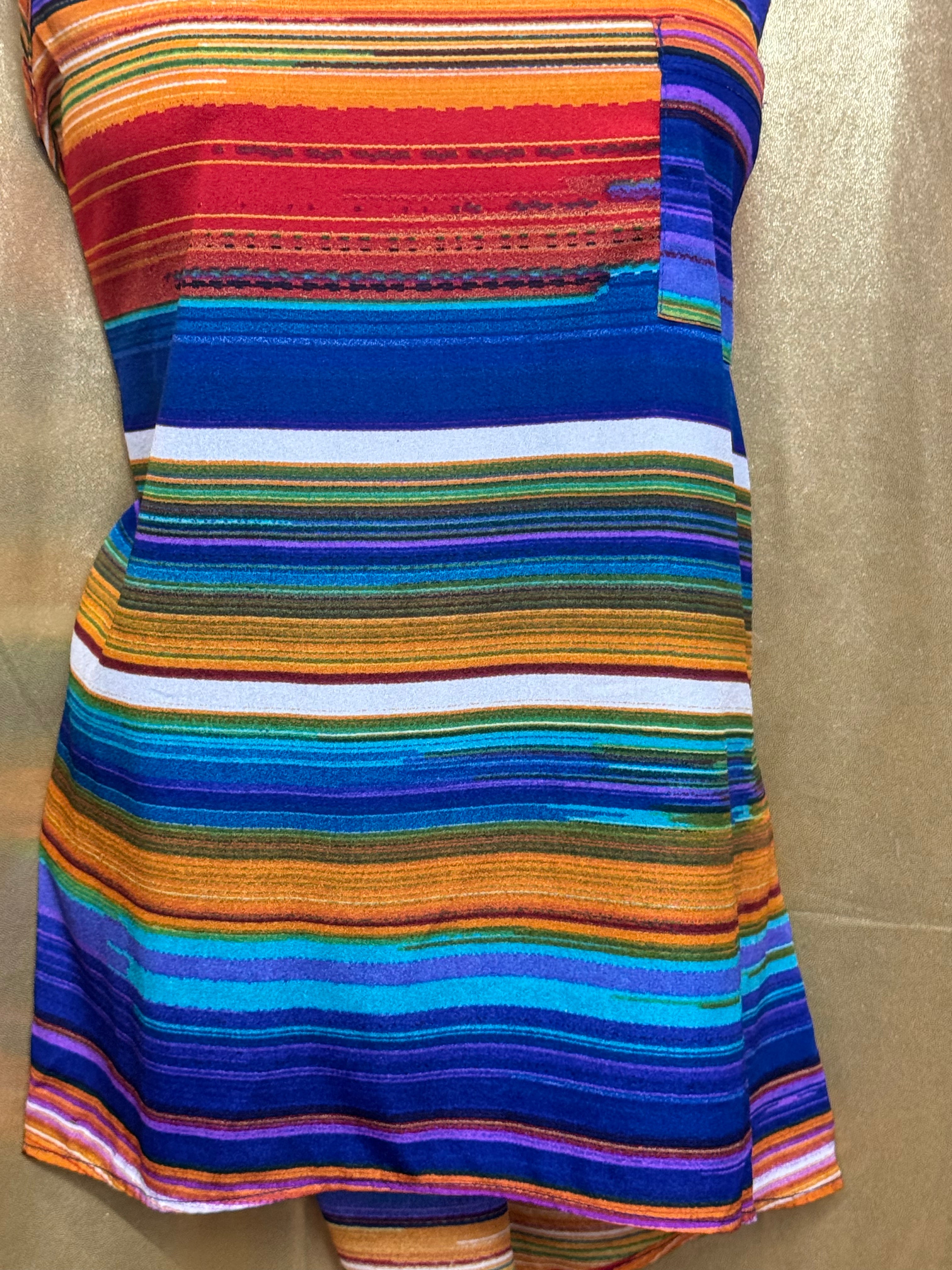 Olive & Oak Striped Racerback Tank Top | Size Large | Made in USA 🌟