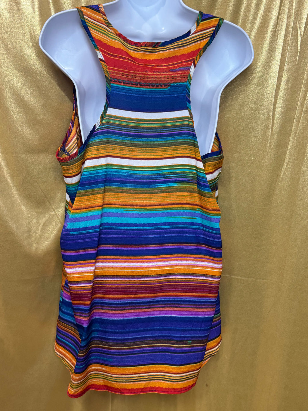 Olive & Oak Striped Racerback Tank Top | Size Large | Made in USA 🌟