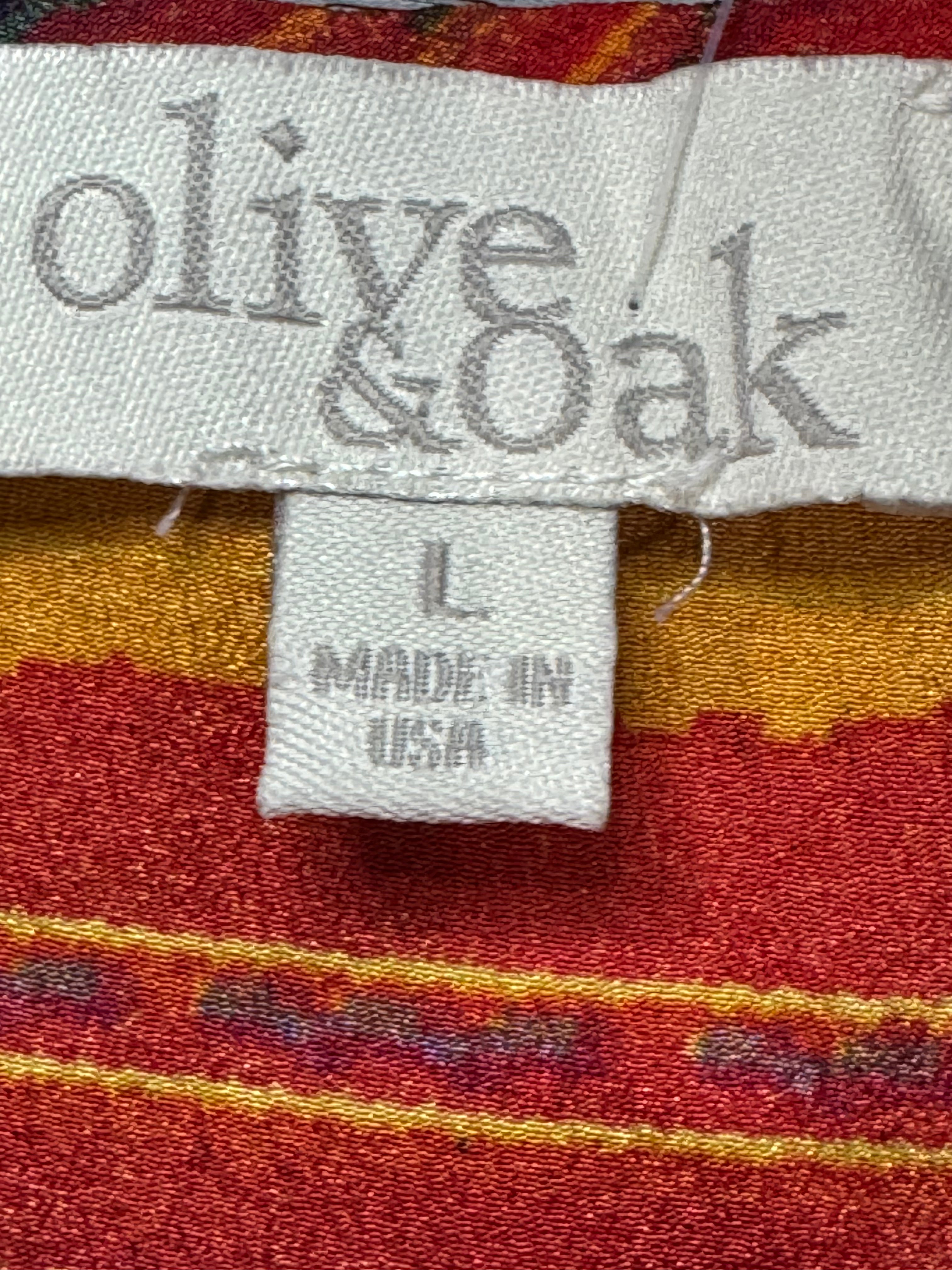 Olive & Oak Striped Racerback Tank Top | Size Large | Made in USA 🌟