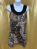 Claudia Richard Mixed Animal Print Tank Top - Size L 🐾