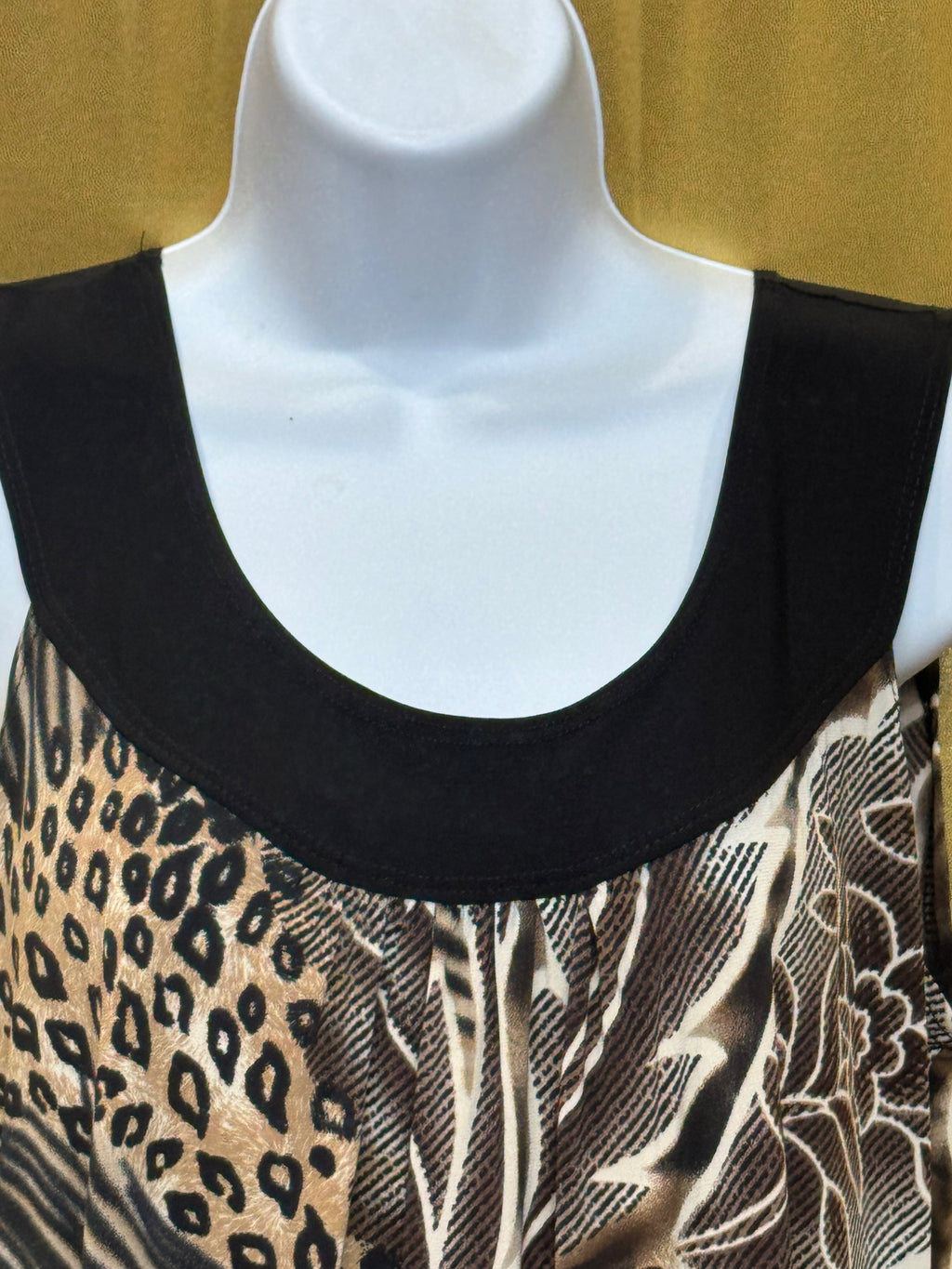Claudia Richard Mixed Animal Print Tank Top - Size L 🐾