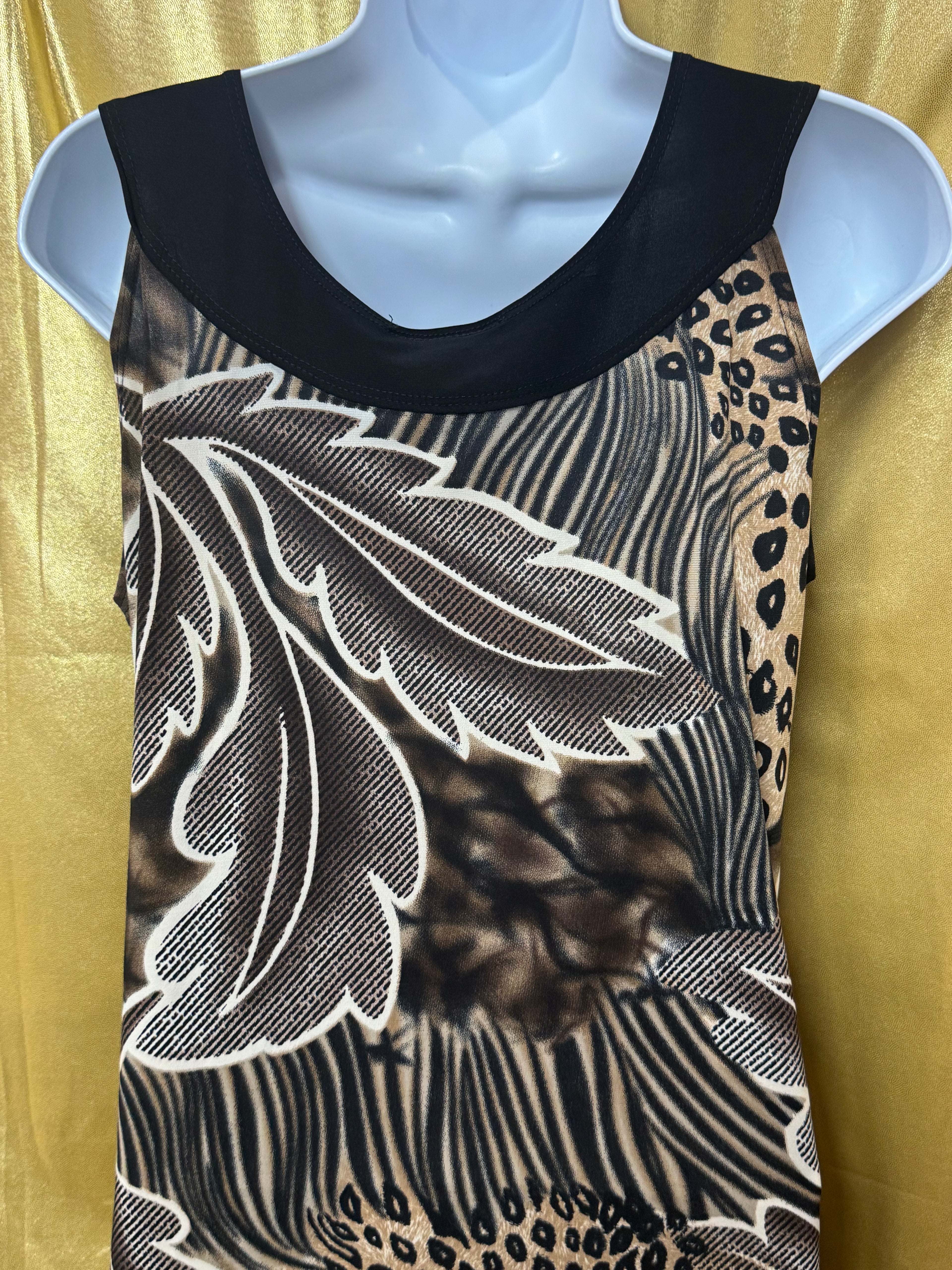 Claudia Richard Mixed Animal Print Tank Top - Size L 🐾