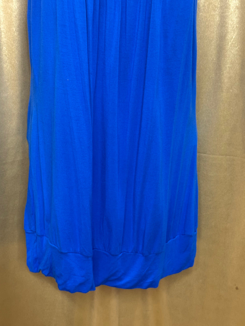 Cable & Gauge Cobalt Blue Bubble Hem Tank Top - Size Large Knit Scoop Neck Cami