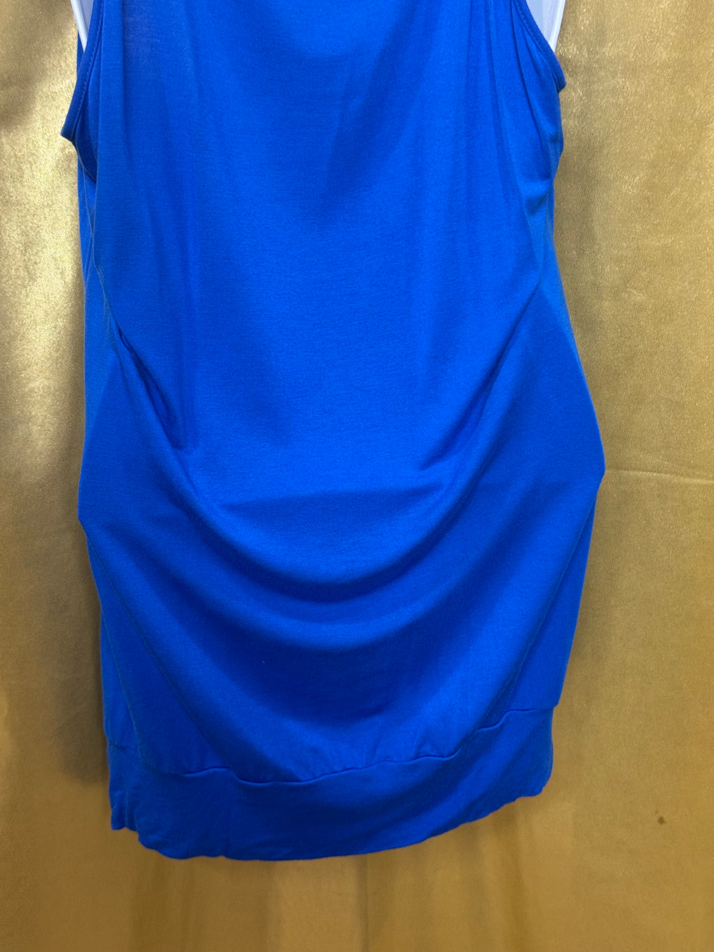 Cable & Gauge Cobalt Blue Bubble Hem Tank Top - Size Large Knit Scoop Neck Cami