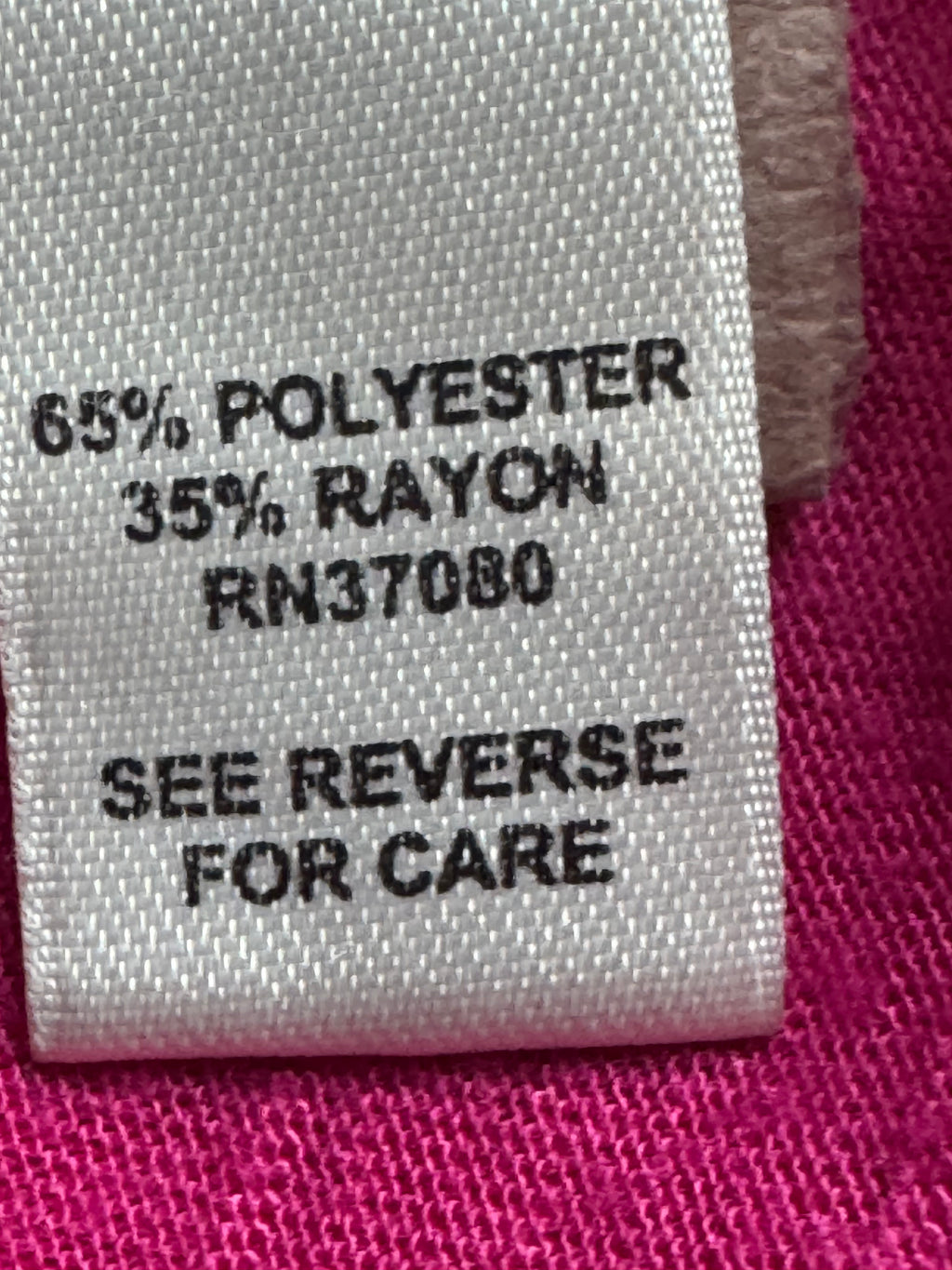 Cato Hot Pink Rosette Neck Ruffle Top - Size L