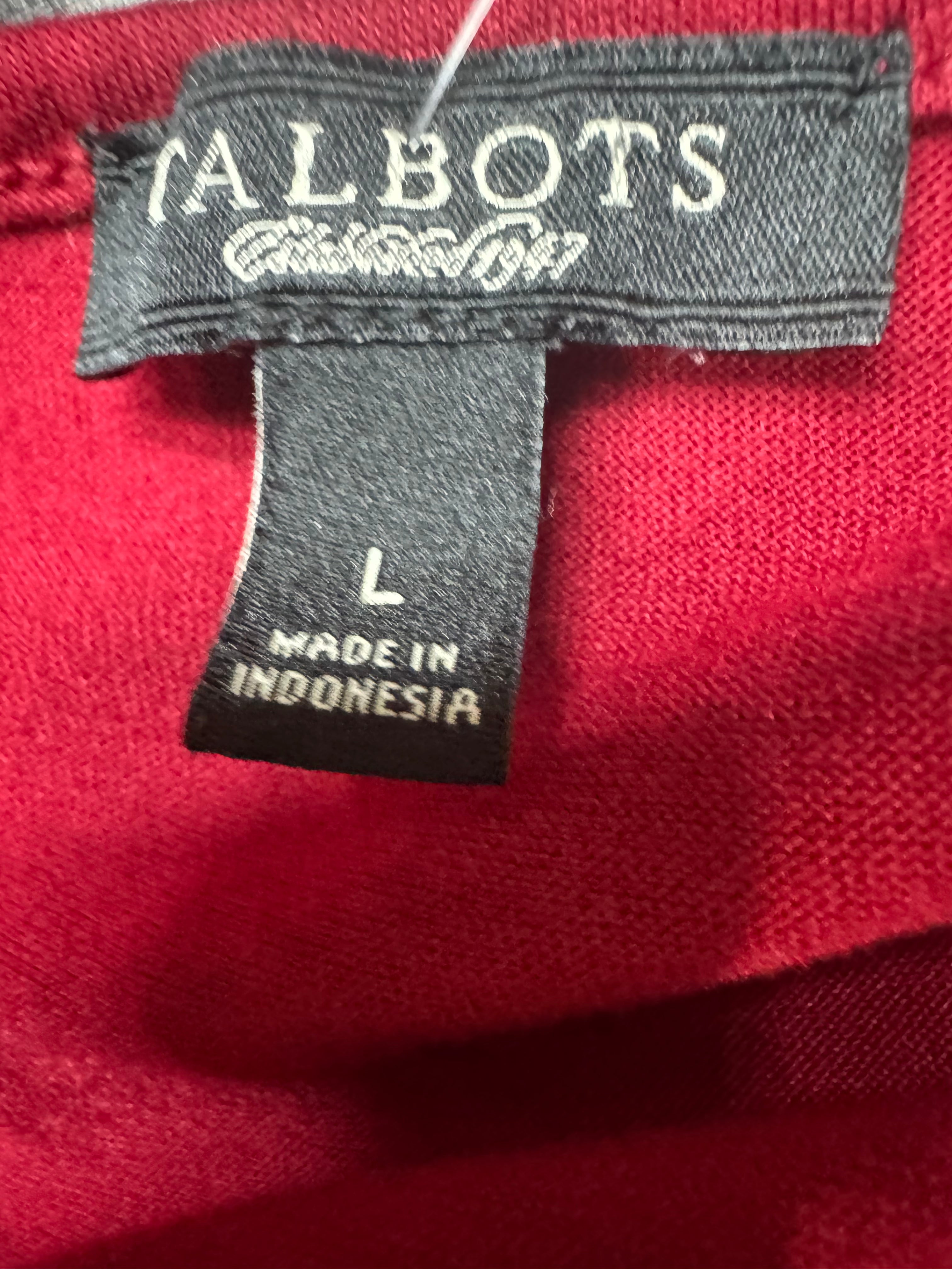 Talbots Red Tiered Ruffle Tank Top Size L Polyester Rayon Blend 🌟