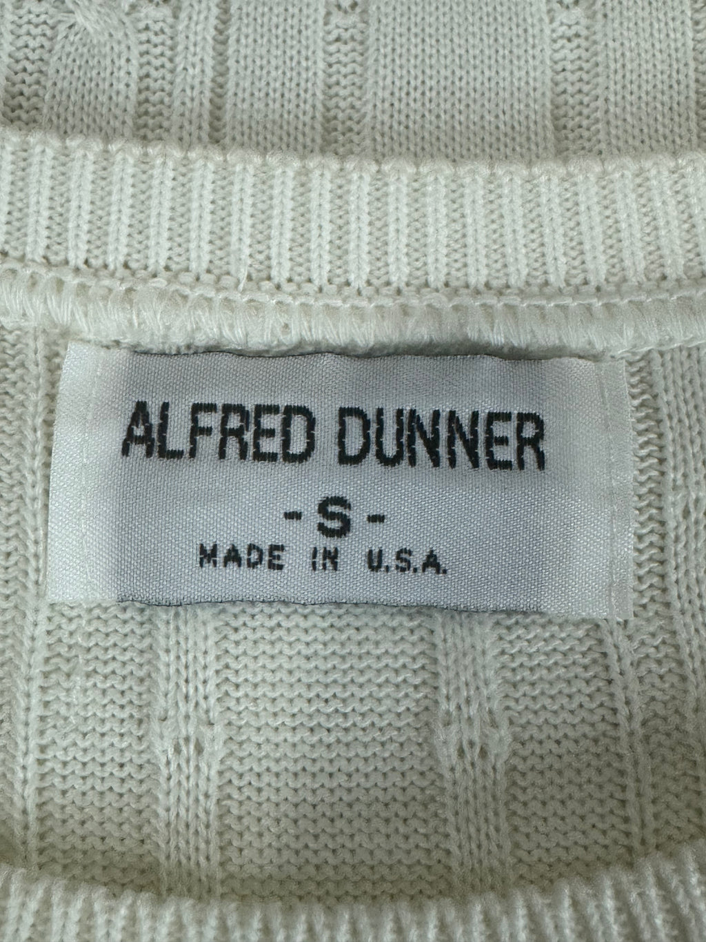 Alfred Dunner White Short Sleeve Sweater Size S