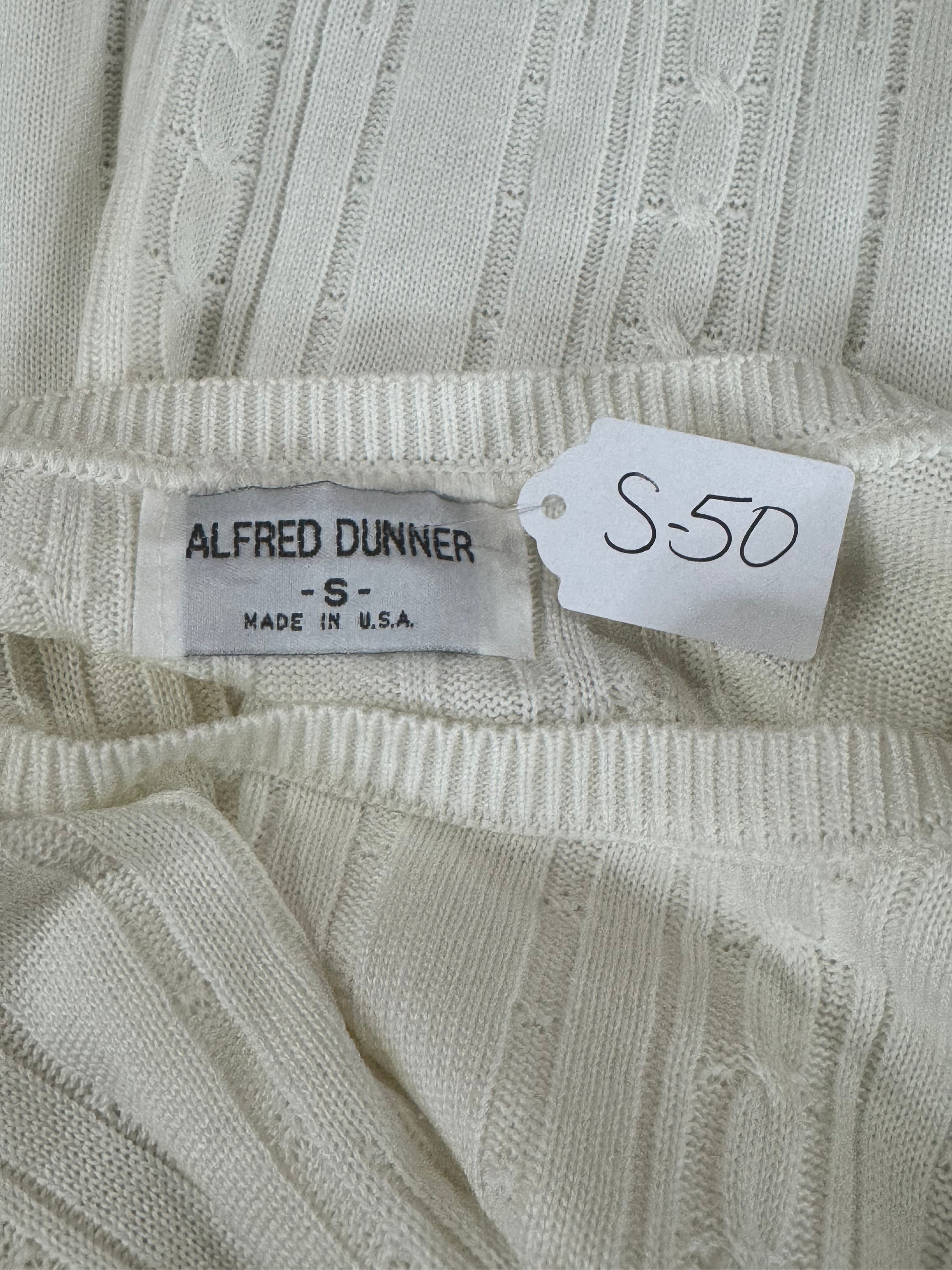 Alfred Dunner White Short Sleeve Sweater Size S