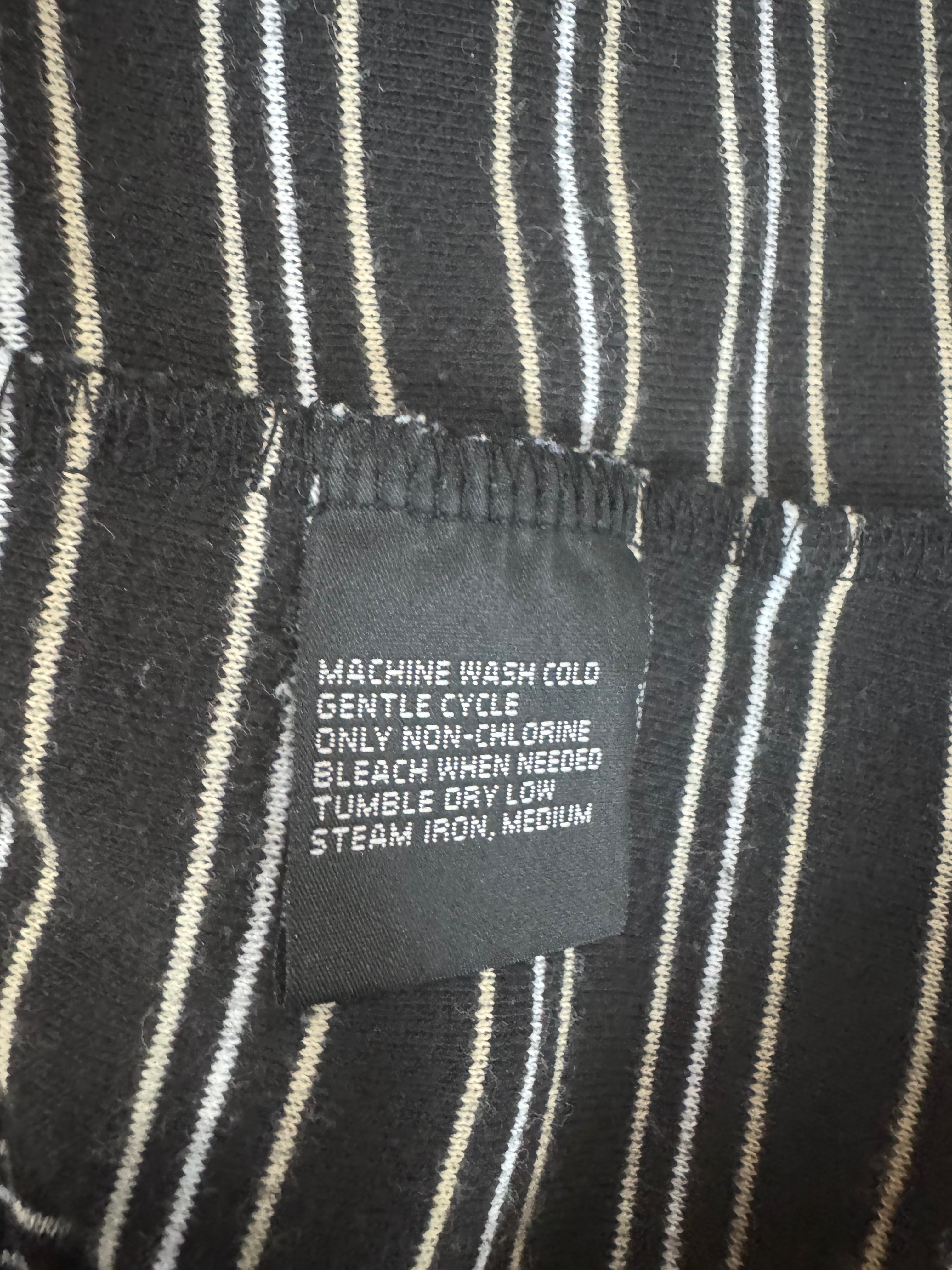 Erika Black White & Cream Stripe Blouse Size M