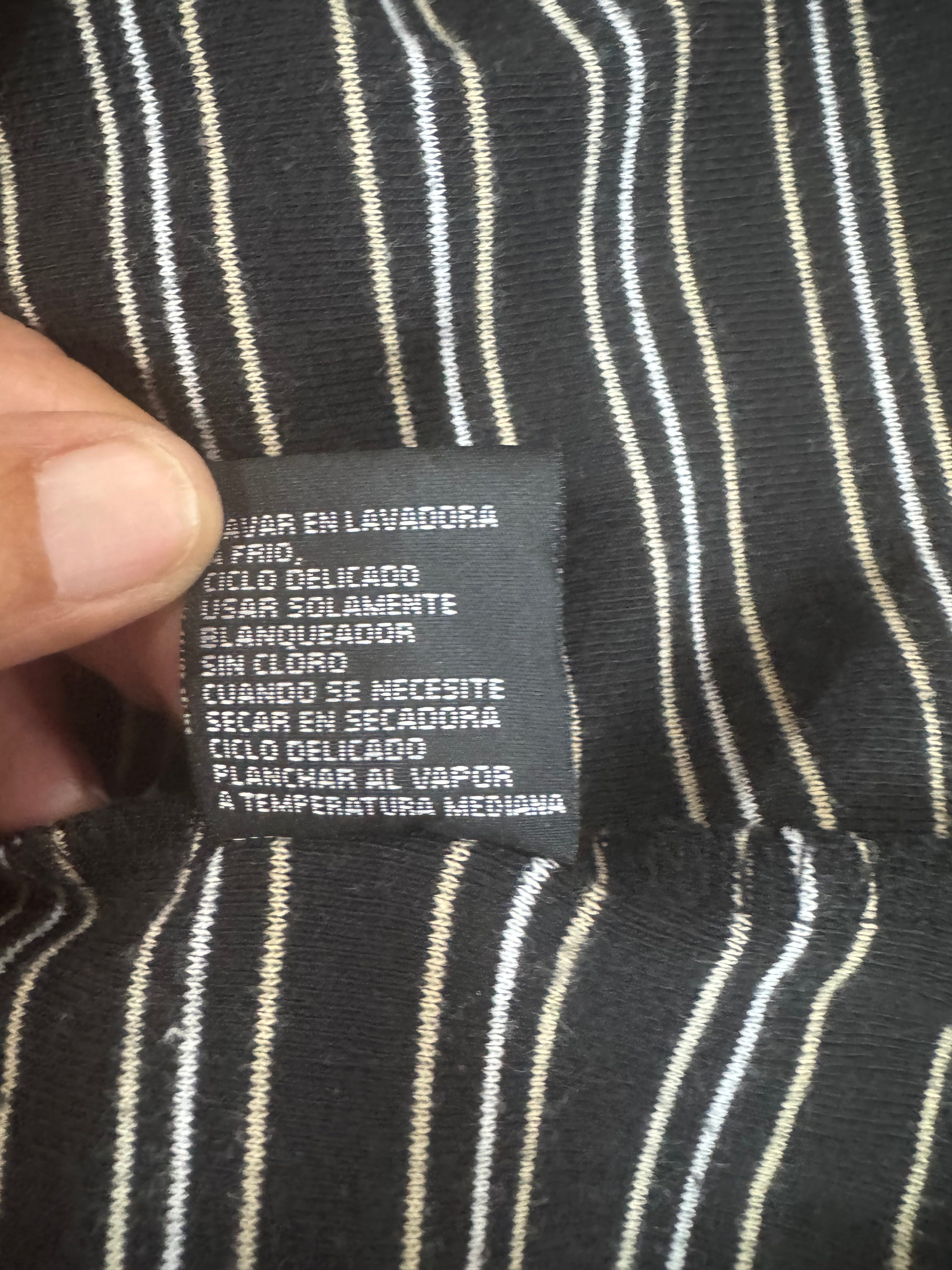 Erika Black White & Cream Stripe Blouse Size M