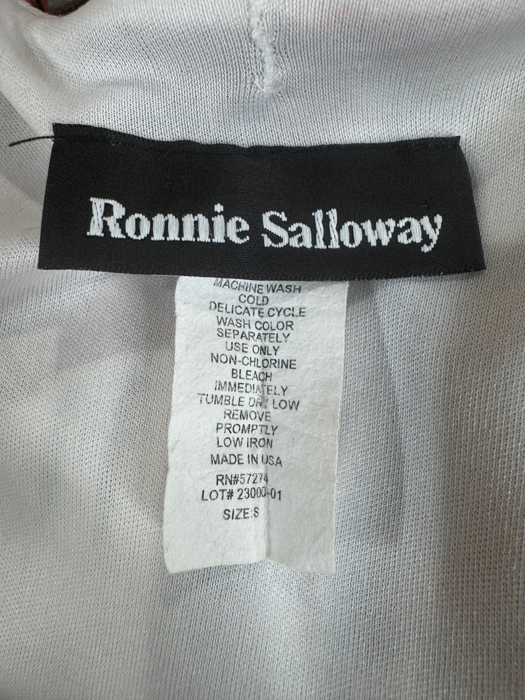 Ronnie Salloway Colorful Stripe Tiered Blouse Sz S