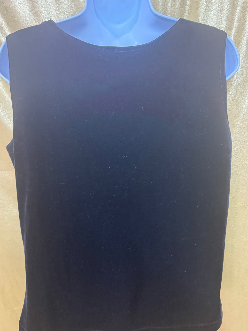 CDW Creative Design Works Black Velvet Ruched V-Neck Top - Size Large ✨