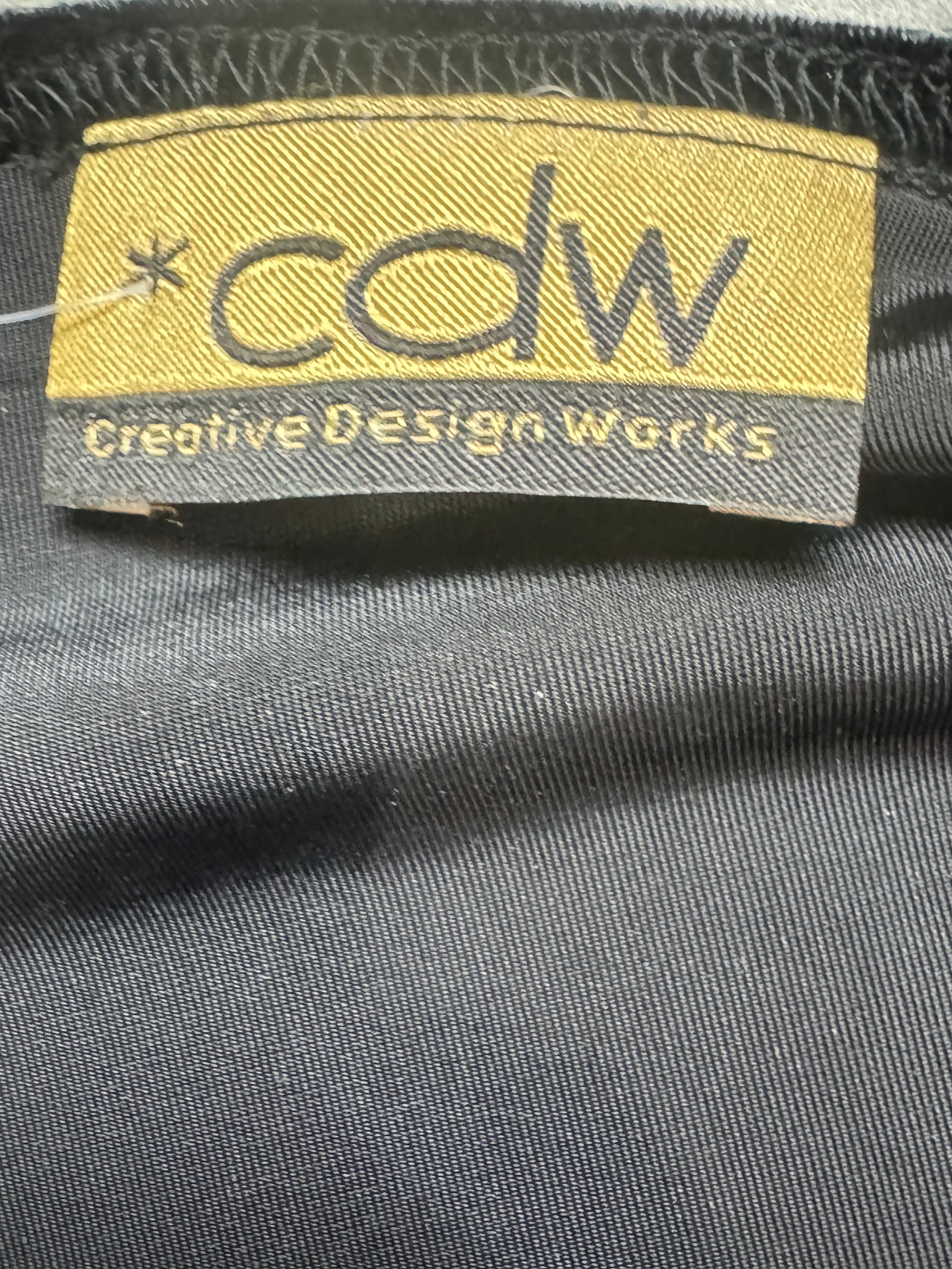 CDW Creative Design Works Black Velvet Ruched V-Neck Top - Size Large ✨