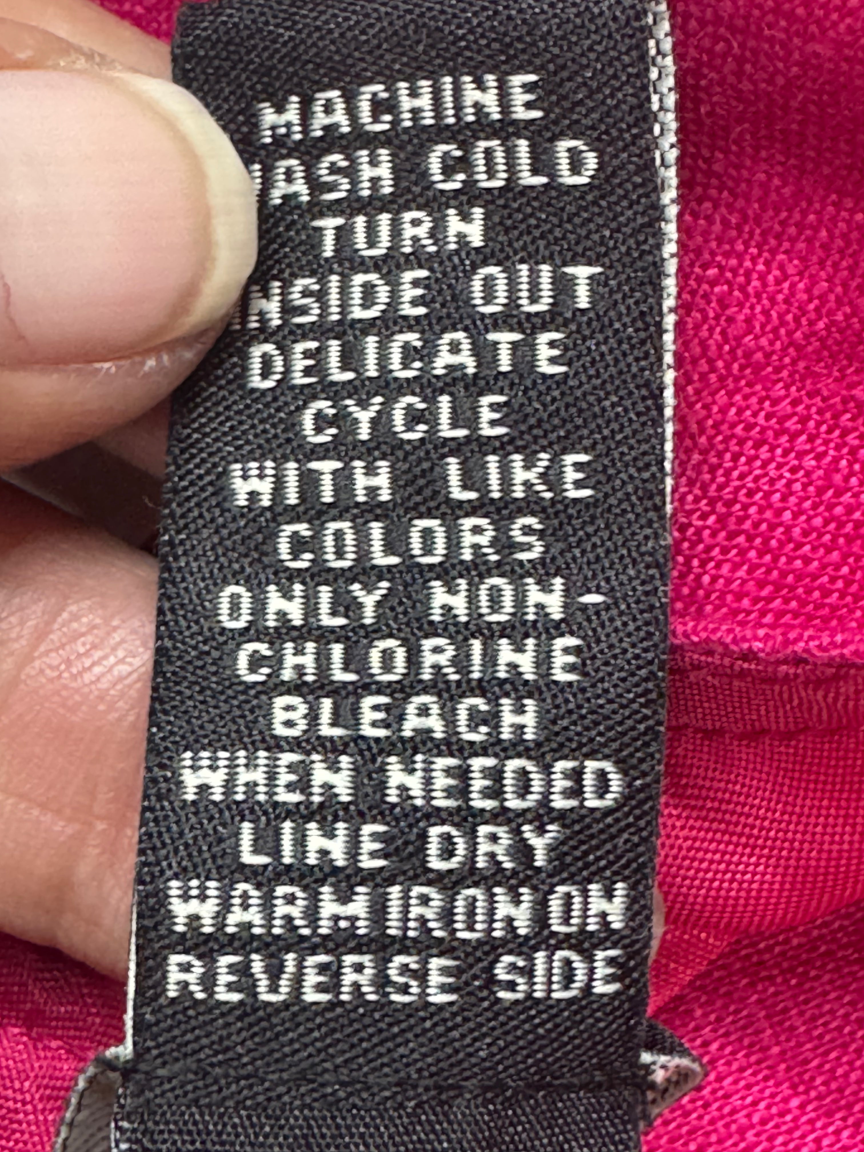 Valerie Stevens Hot Pink 100% Linen Beaded Tank Top - Size L