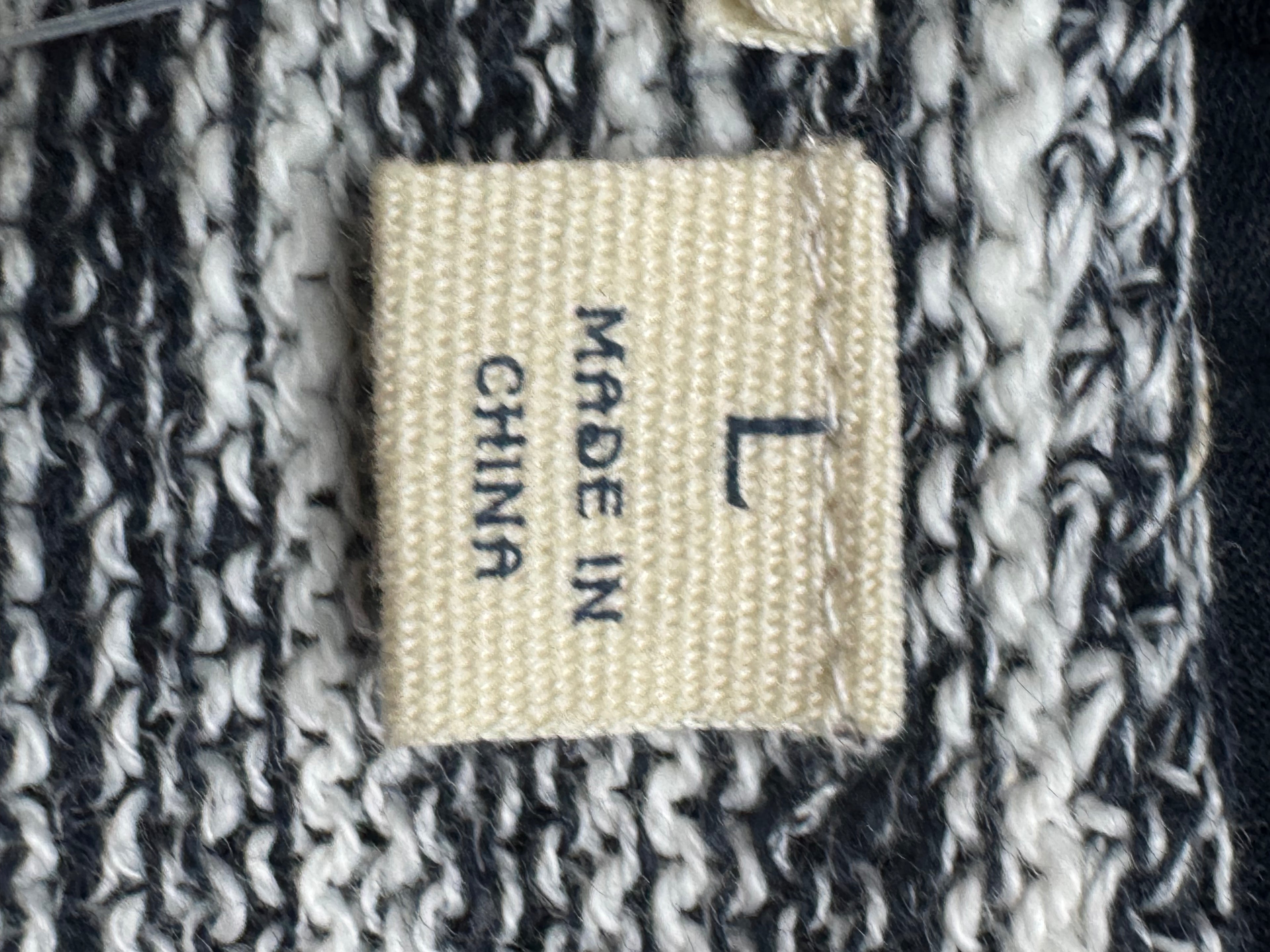 Lucky Brand Blue & White Striped Knit Sleeveless Tunic Top Tank Size L