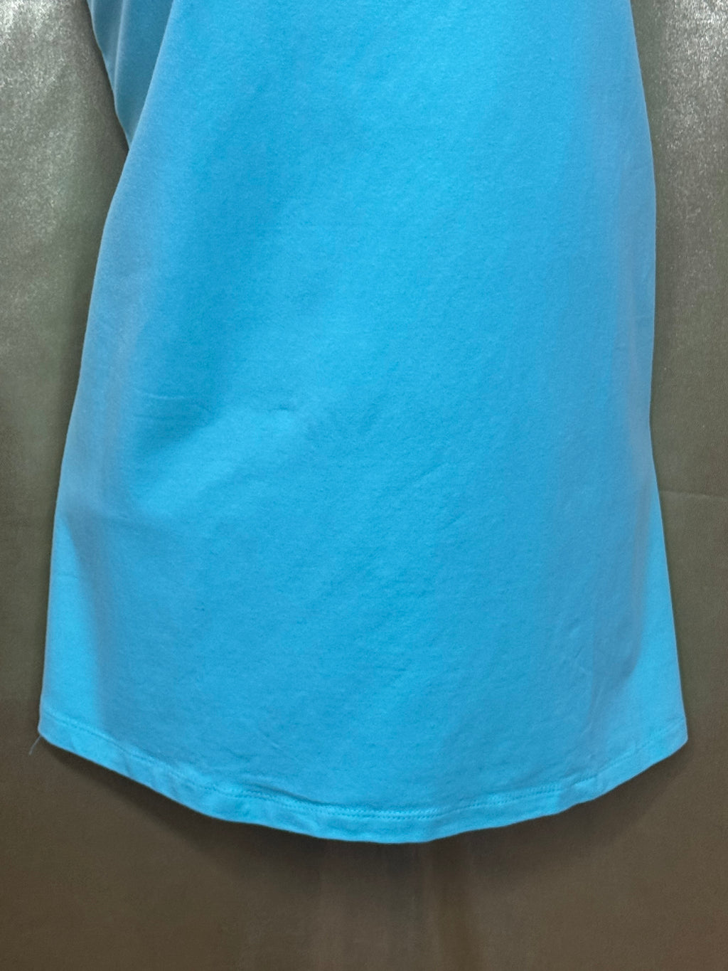 Susan Graver Mint Green Lace Neck Tank Top Size Large Cotton Spandex