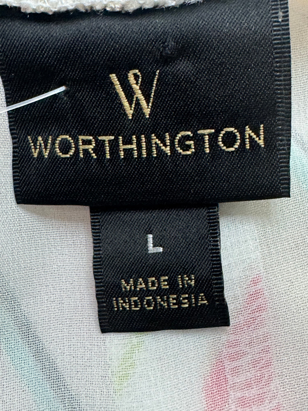 Worthington Vibrant Diagonal Stripe Layered Tunic Tank Top – Size Large