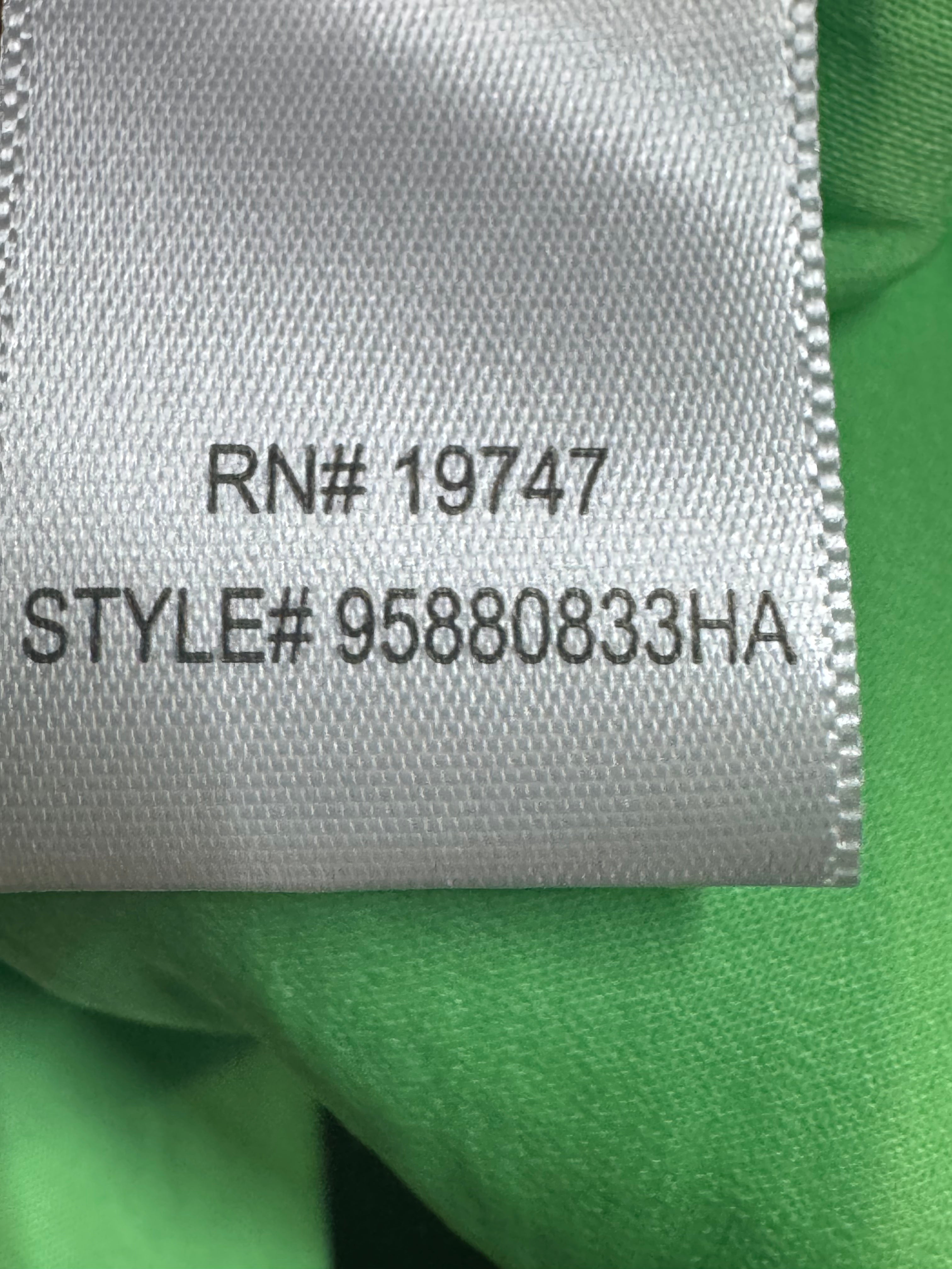 Counterparts Lime Green Button Down Blouse Size L NWT Short Sleeve Flowy Shirt