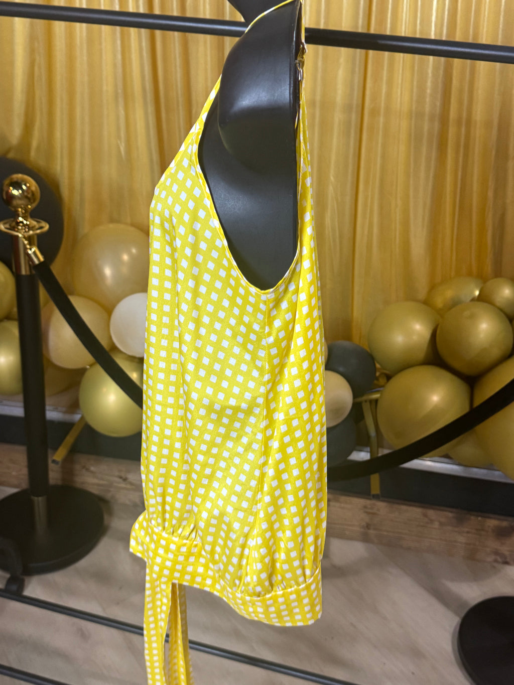 Banana Republic Yellow & White Sleeveless Top Sz XS
