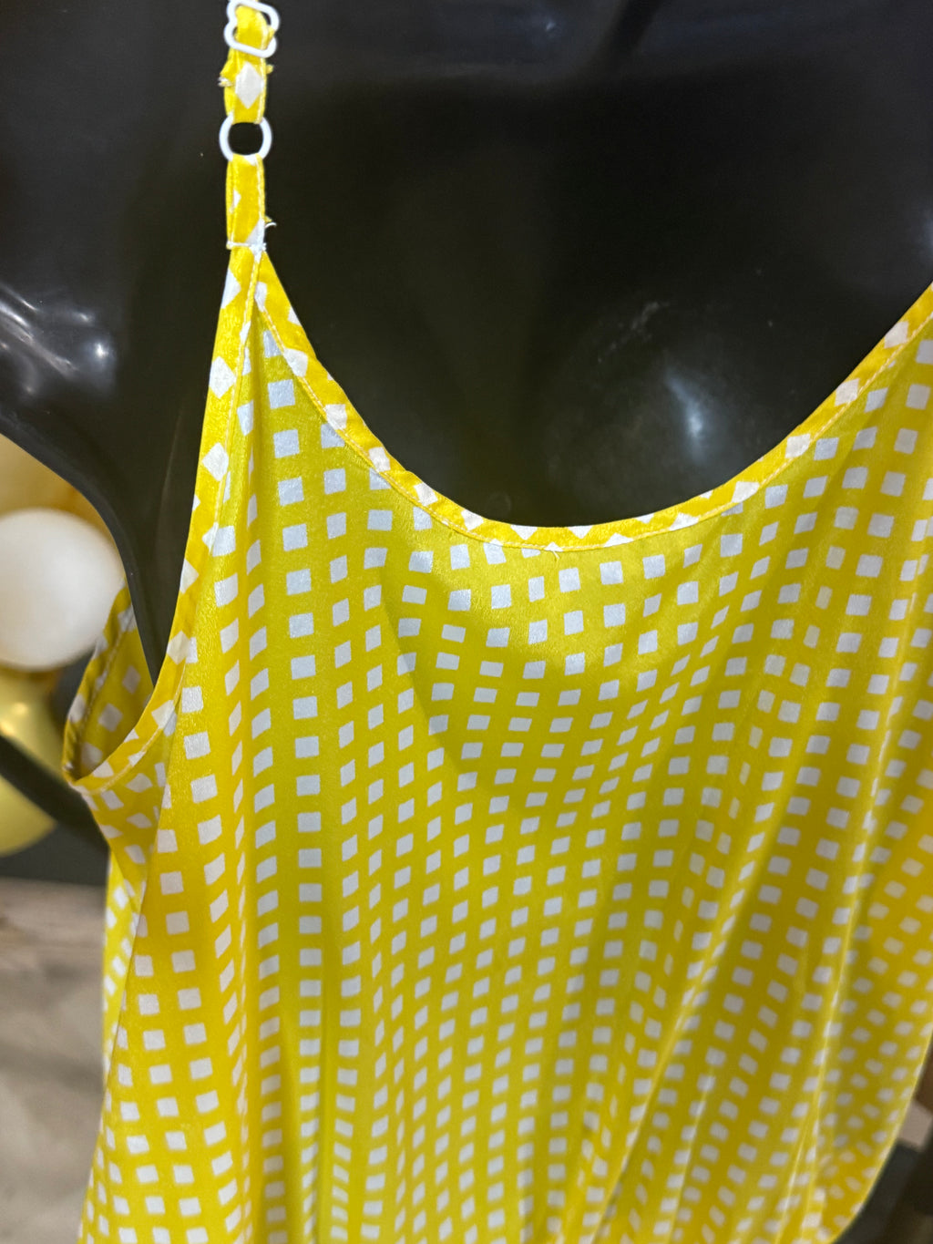 Banana Republic Yellow & White Sleeveless Top Sz XS