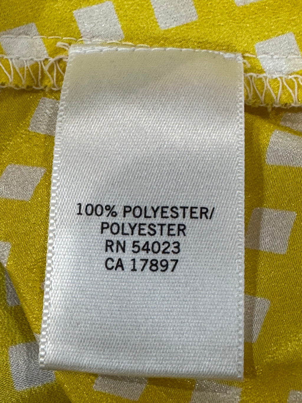 Banana Republic Yellow & White Sleeveless Top Sz XS
