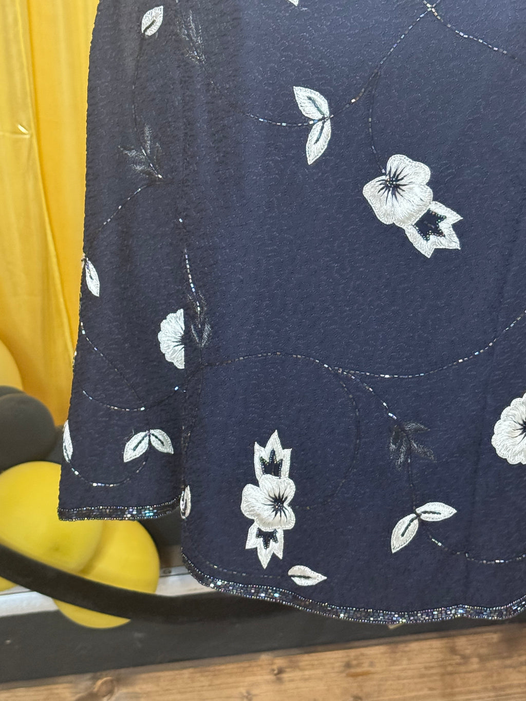 Adrianna Papell 100% Silk Beaded & Embroidered Blouse Size 18