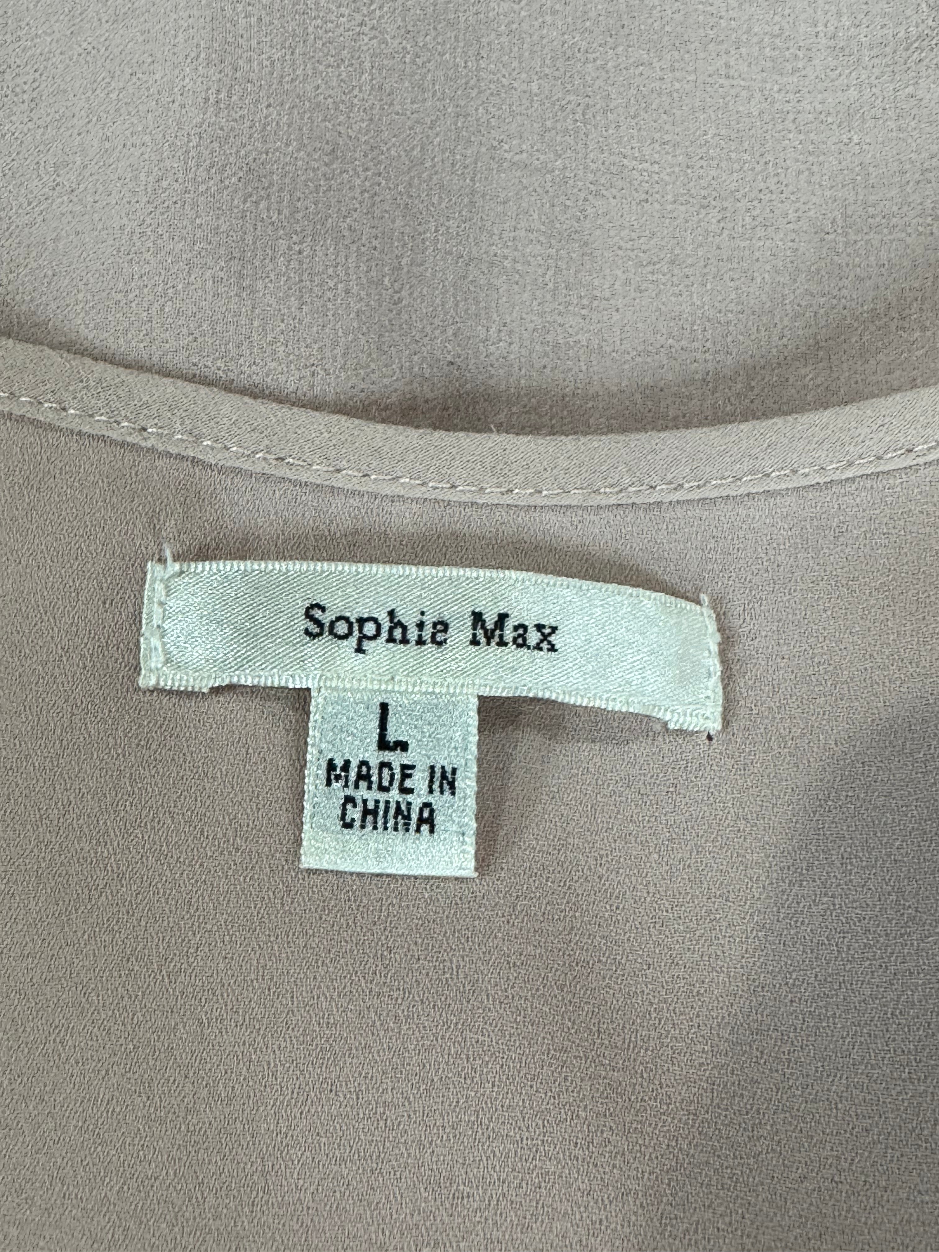 Sophie Max Pink Sleeveless Blouse Size L