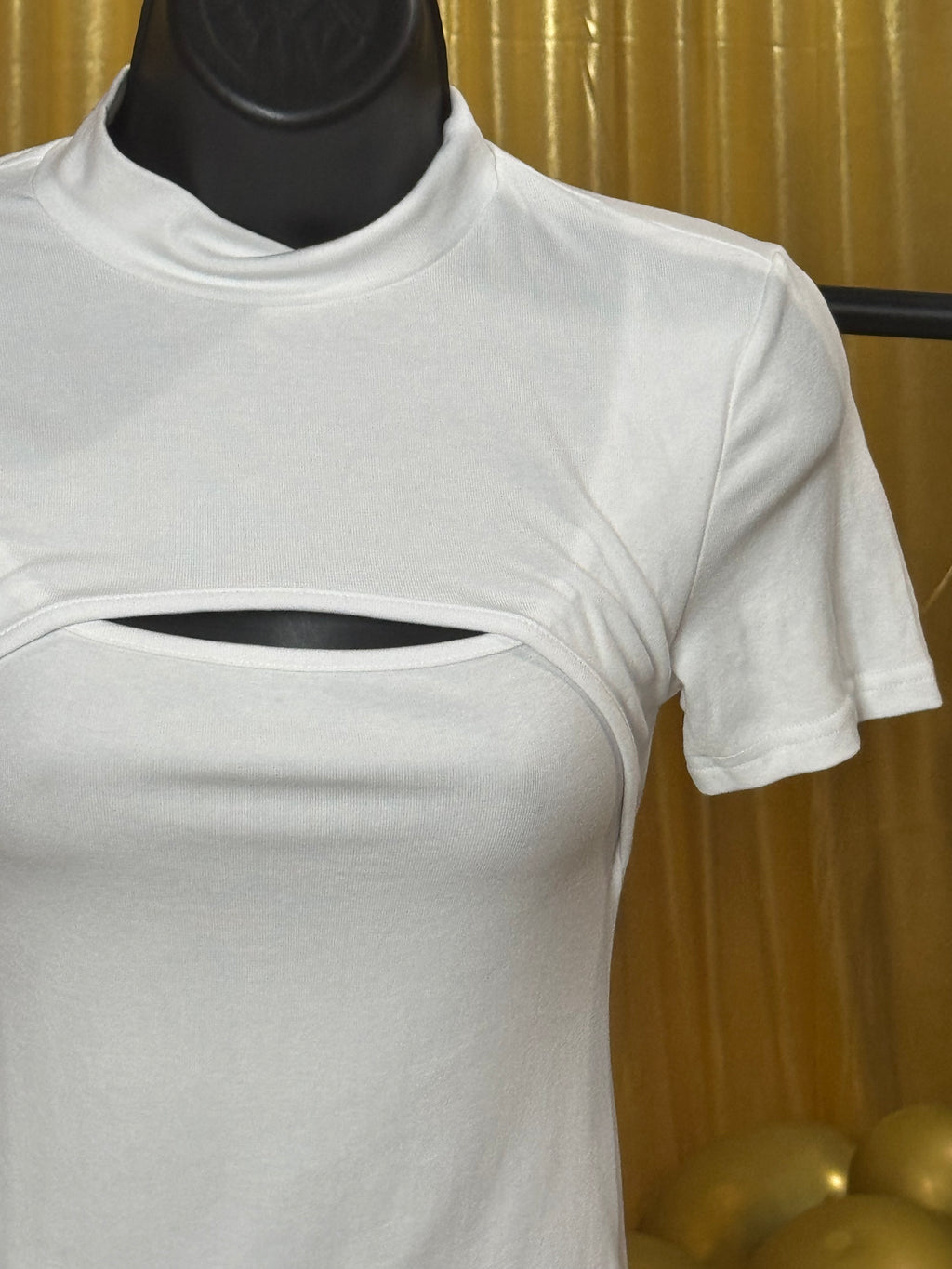 MangoPop NWT White Short Sleeve Bodysuit Size XS