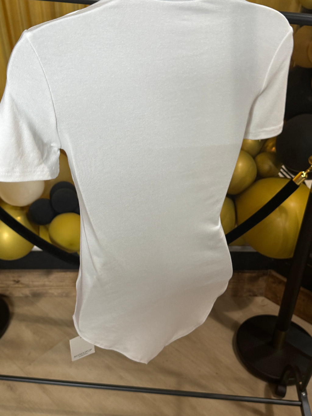 MangoPop NWT White Short Sleeve Bodysuit Size XS