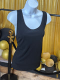 DKNY Black Sleeveless Blouse Size L