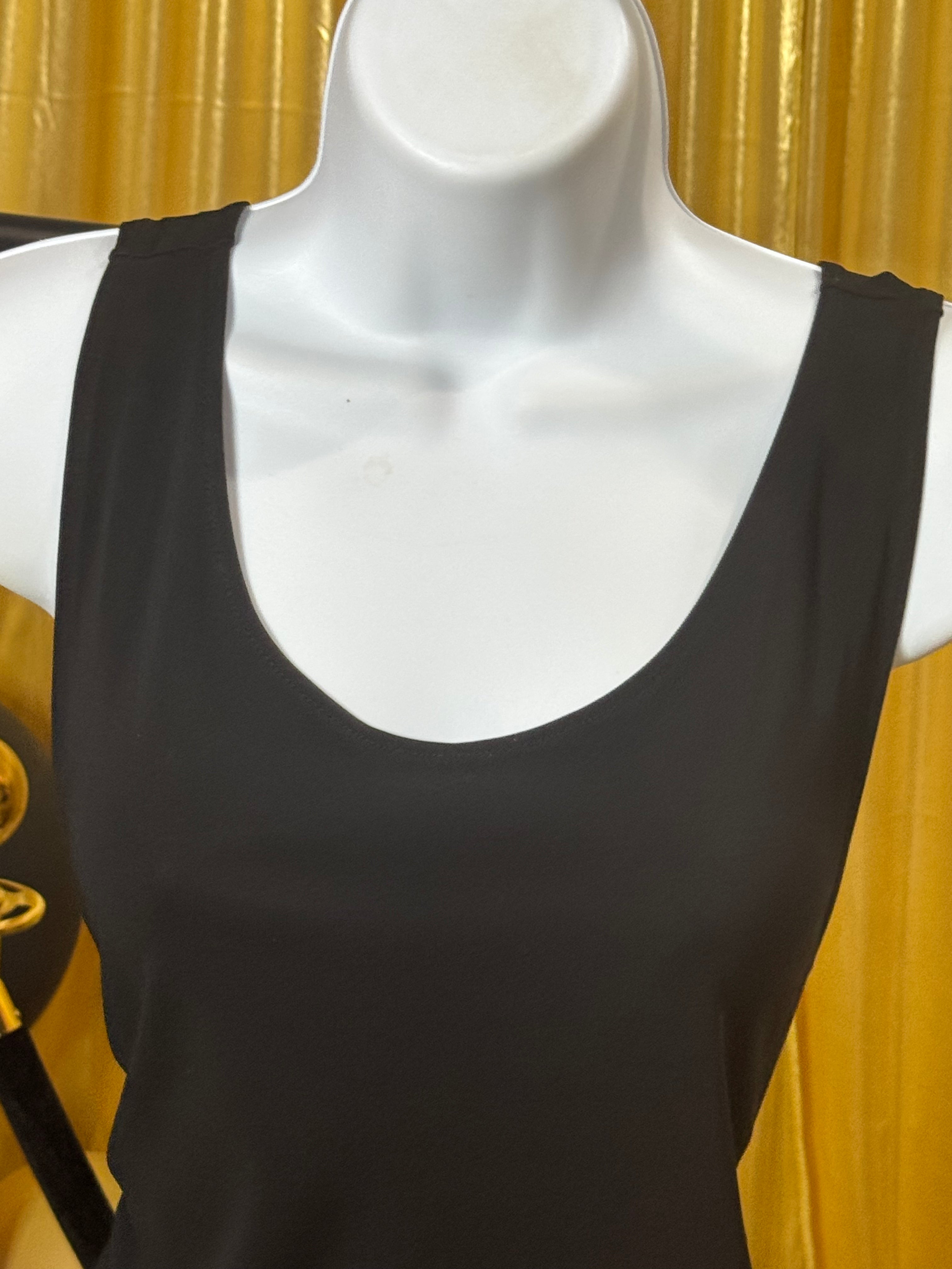 DKNY Black Sleeveless Blouse Size L