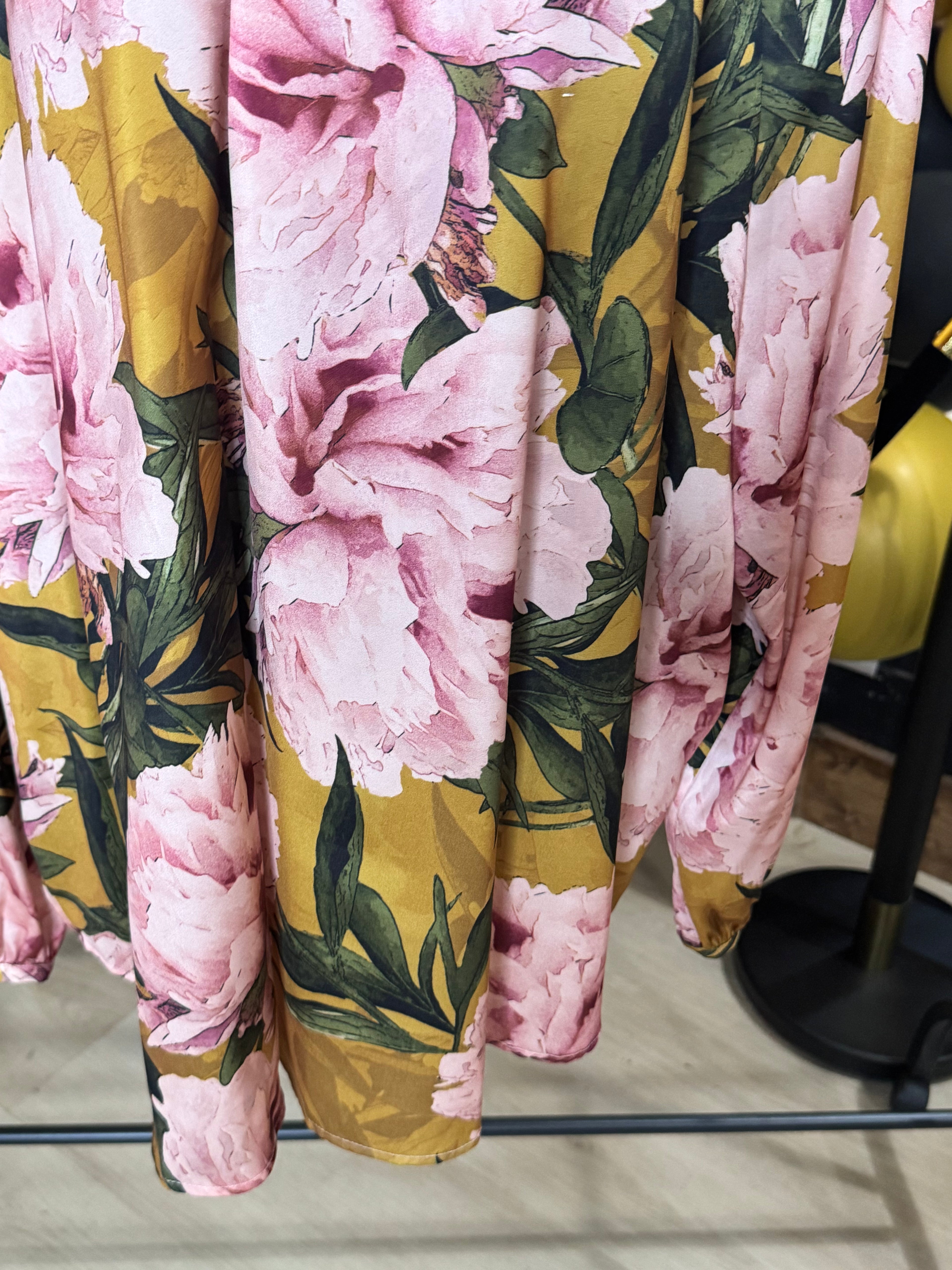 Chico’s Pink Floral Long Sleeve Blouse Sz 20/22