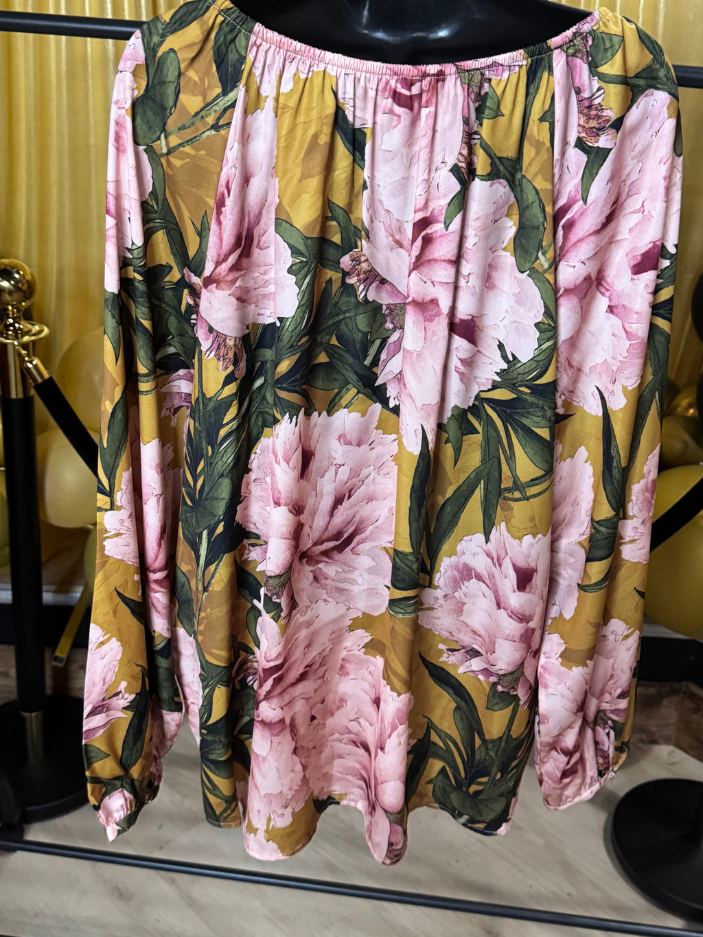 Chico’s Pink Floral Long Sleeve Blouse Sz 20/22