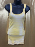 American Eagle Yellow Striped Ribbed Tank Top Size Medium ☀️