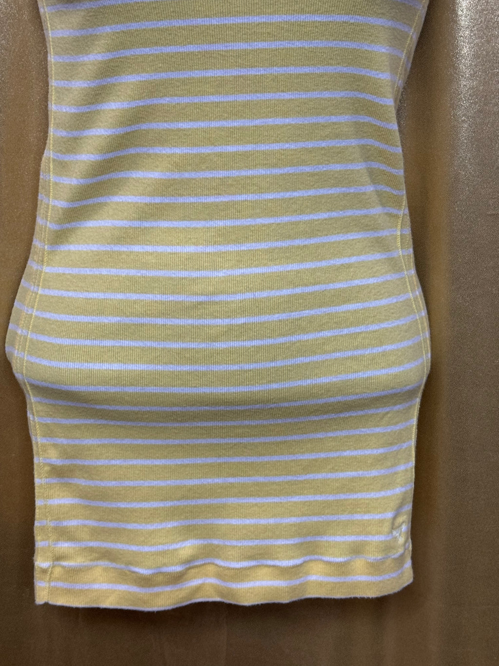 American Eagle Yellow Striped Ribbed Tank Top Size Medium ☀️