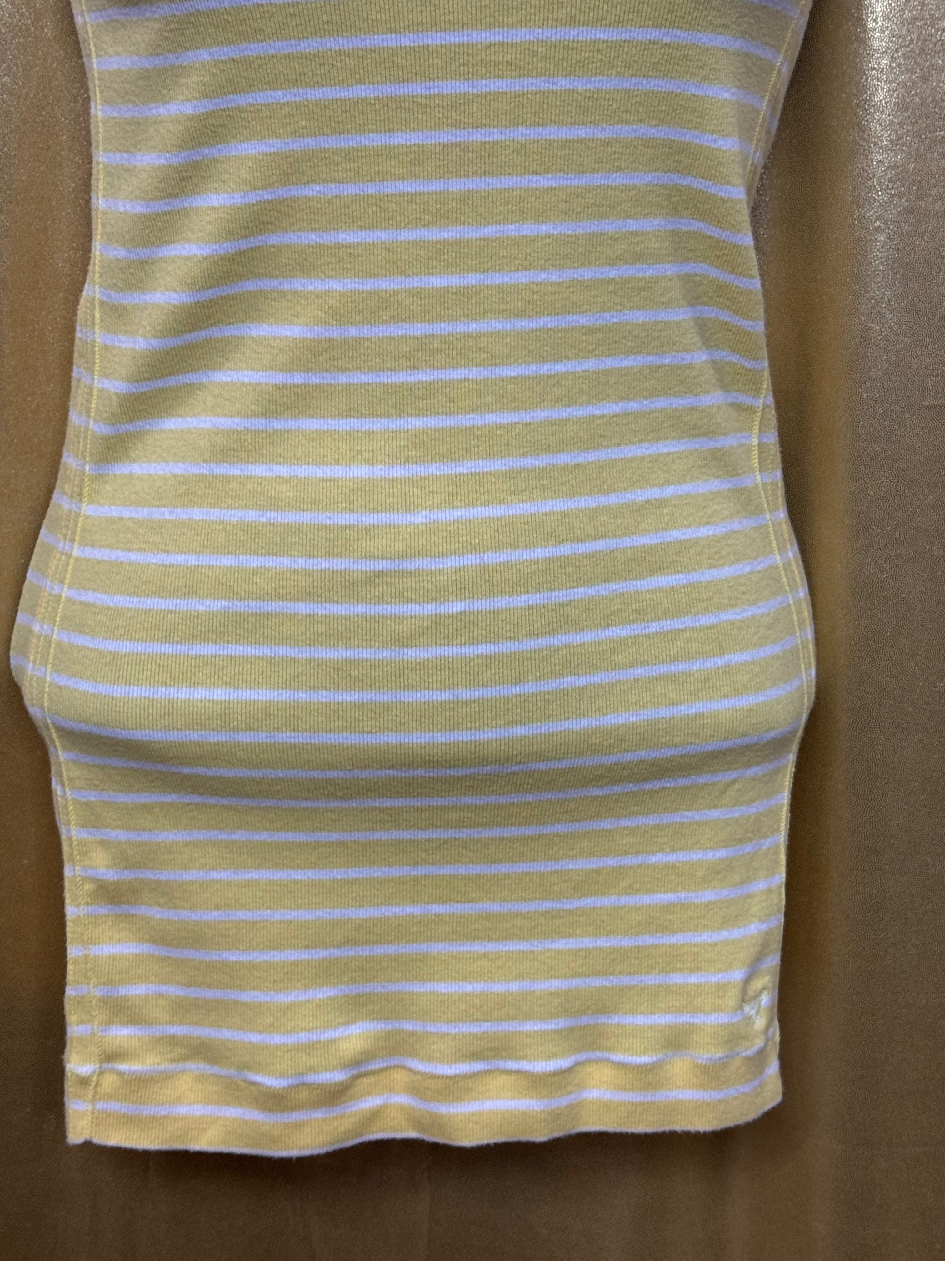 American Eagle Yellow Striped Ribbed Tank Top Size Medium ☀️
