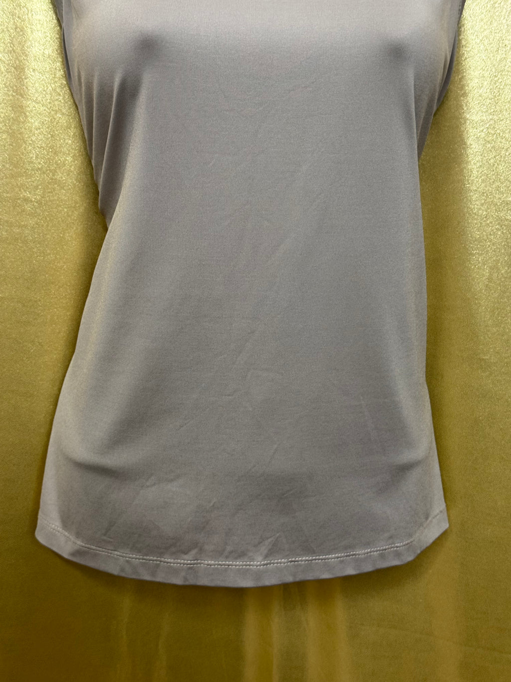 New Directions Large Taupe Sleeveless Tank Top | Nylon Spandex Blend